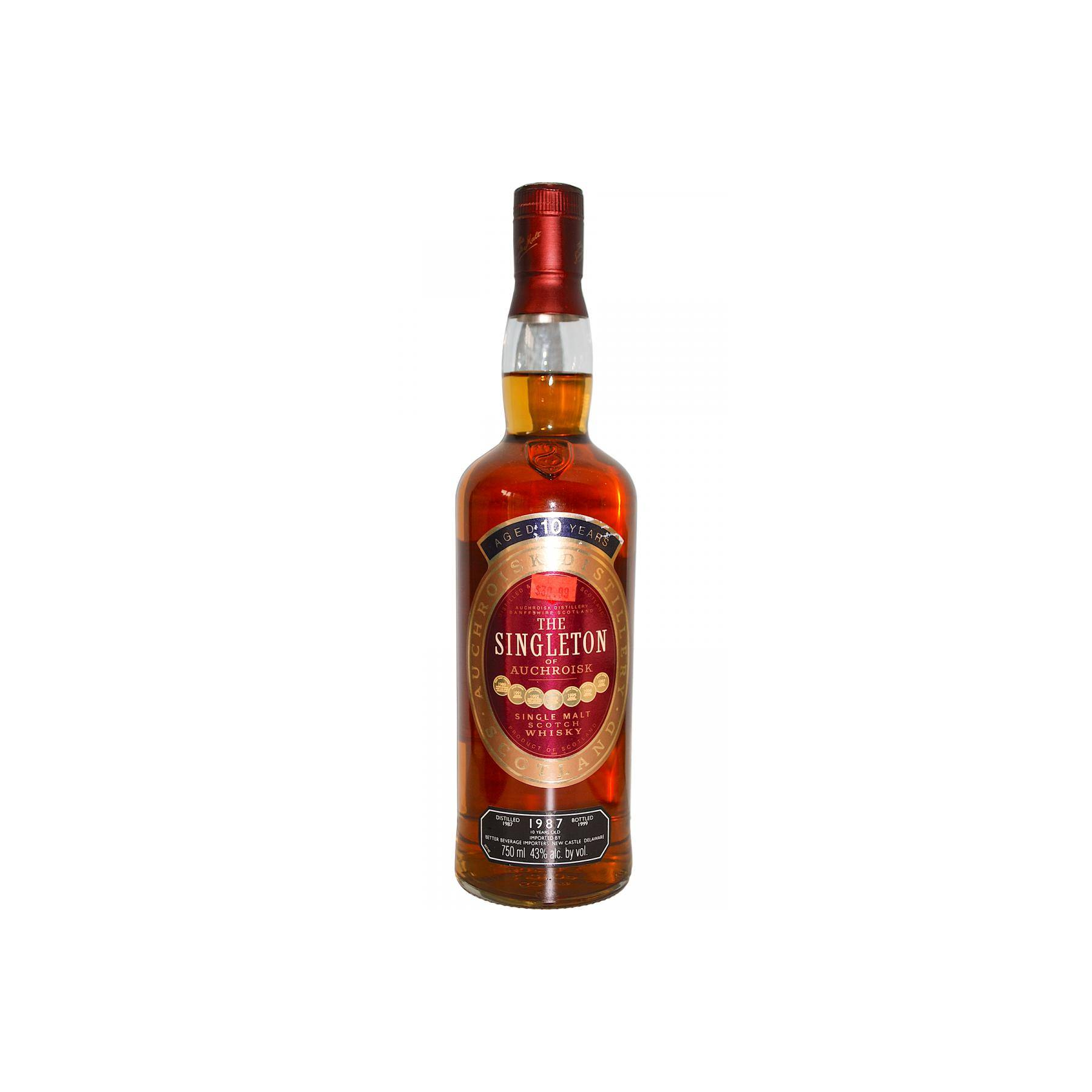 Auchroisk 1987 10 Years Single Malt Whisky