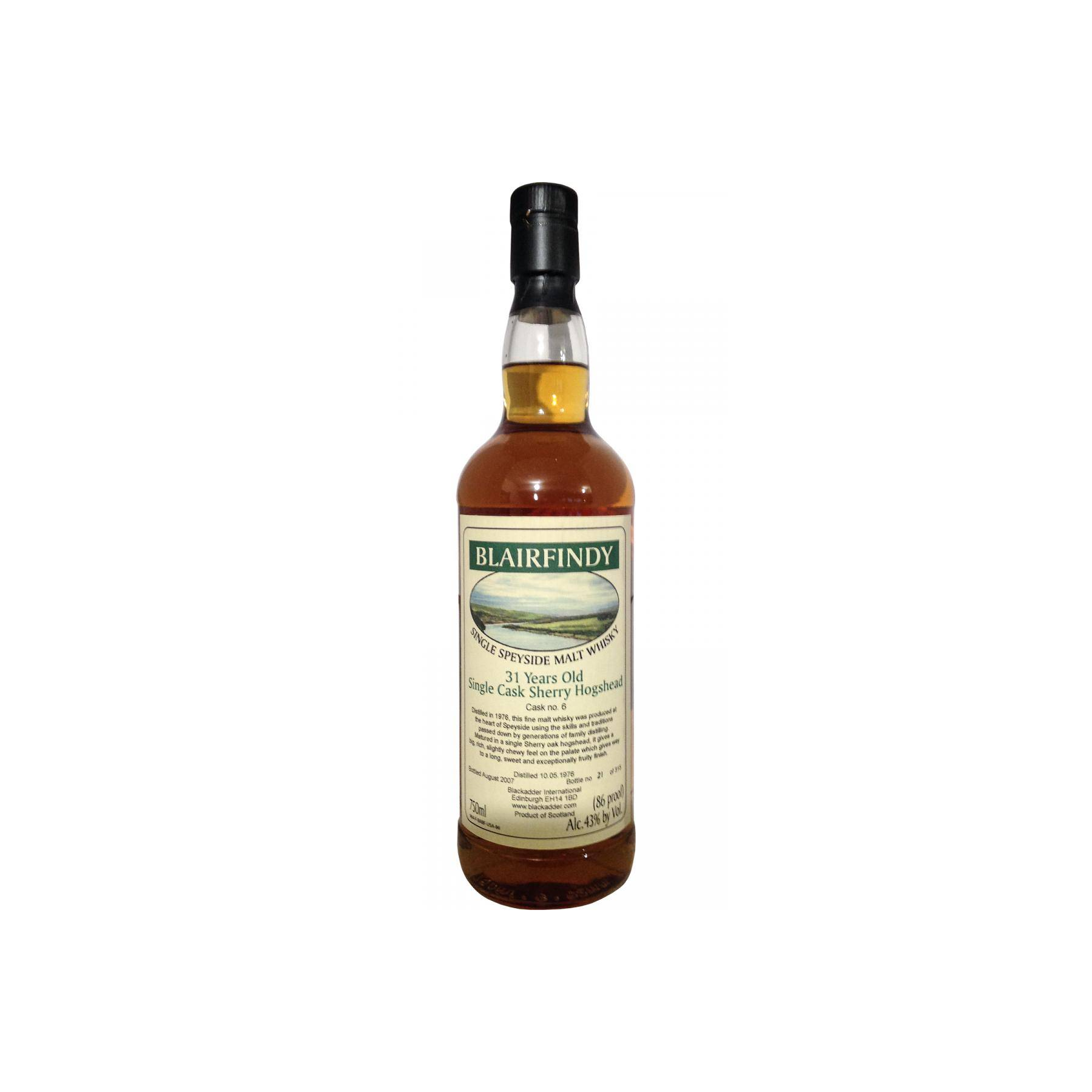 Blackadder 1976 31 Years Single Malt Whisky