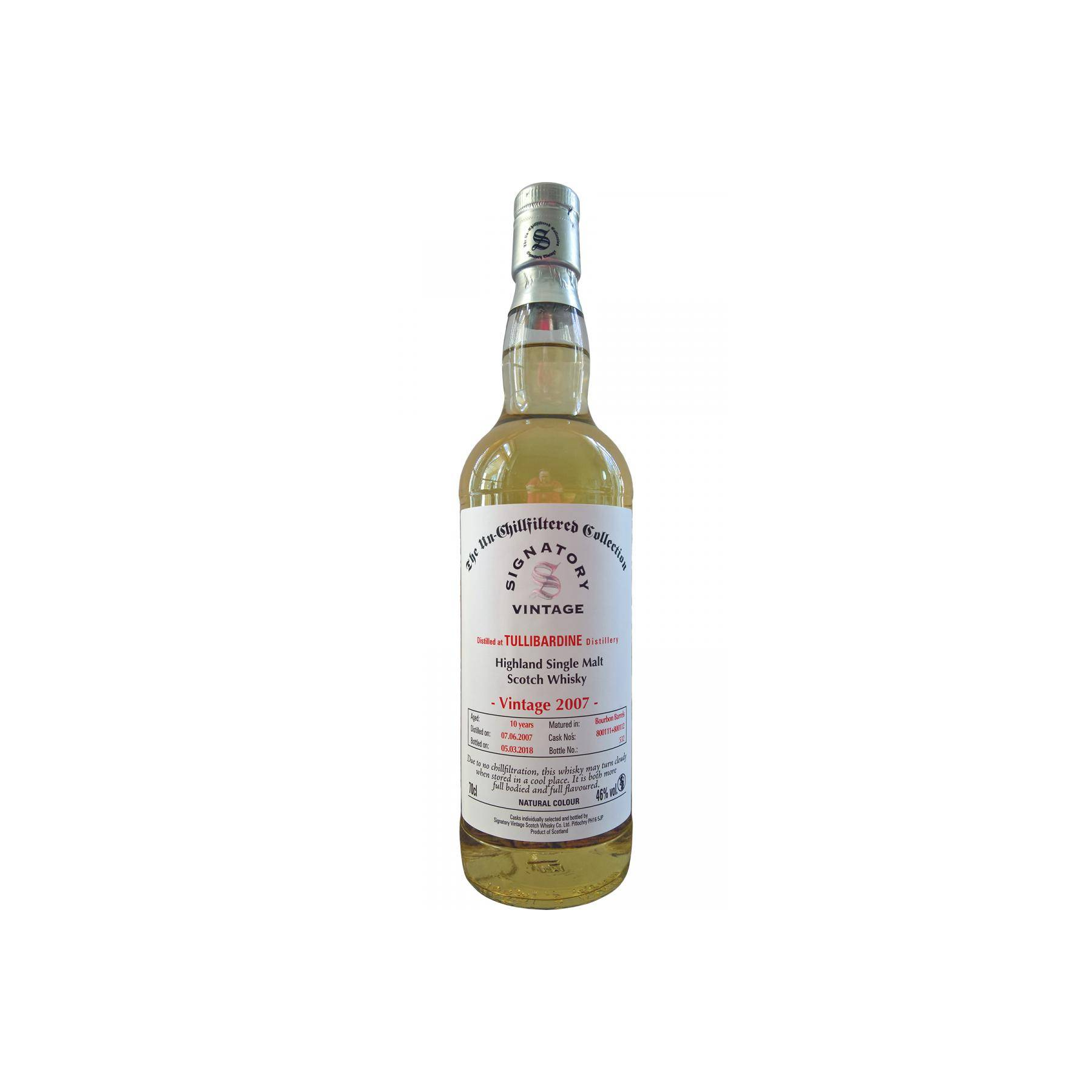 Tullibardine The Un-Chillfiltered Collection 2007 10 Years Single Malt Whisky