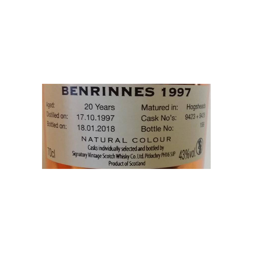 Benrinnes Vintage Collection 1997 20 Years Single Malt Whisky 3
