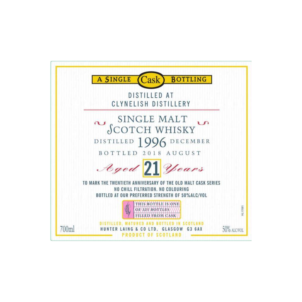 Clynelish 1996 21 Years Single Malt Whisky 2