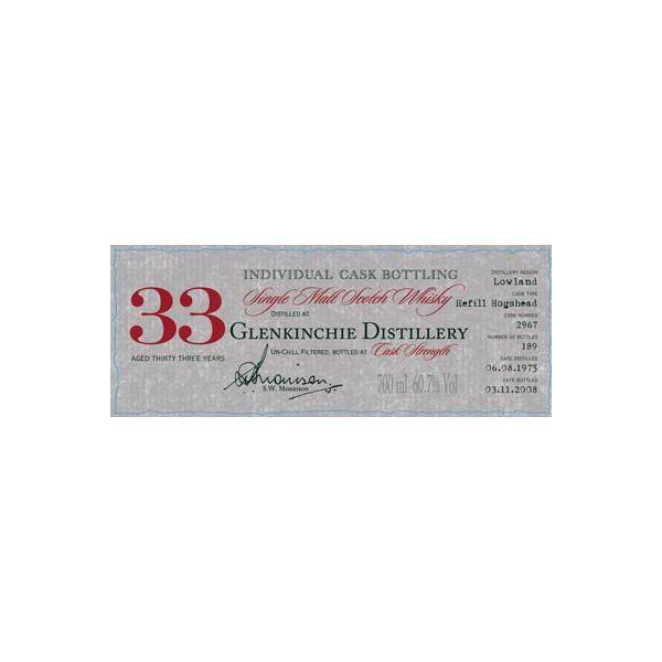 Glenkinchie Individual Cask Bottling 1975 33 Years Single Malt Whisky 2