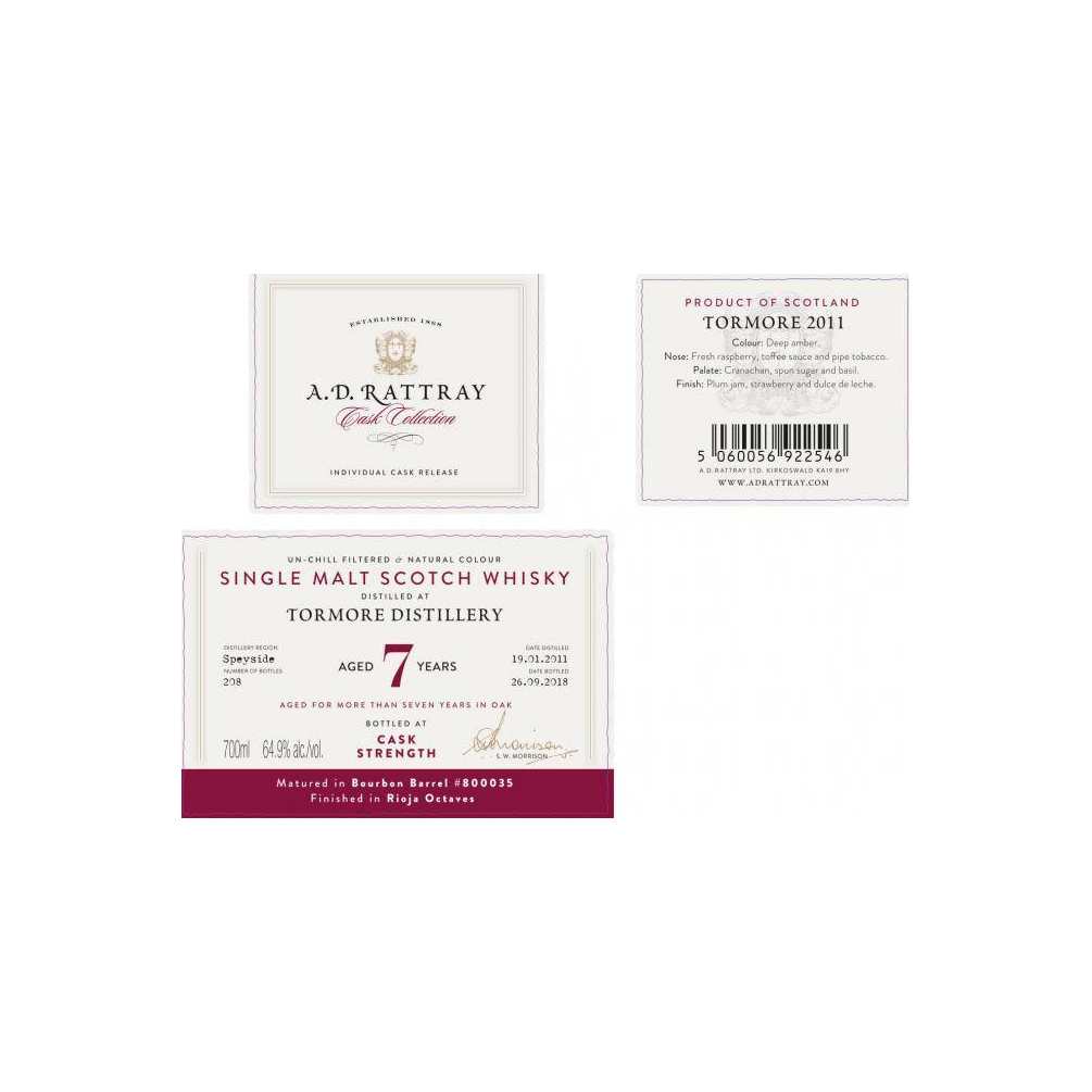 Tormore 2011 7 Years Single Malt Whisky