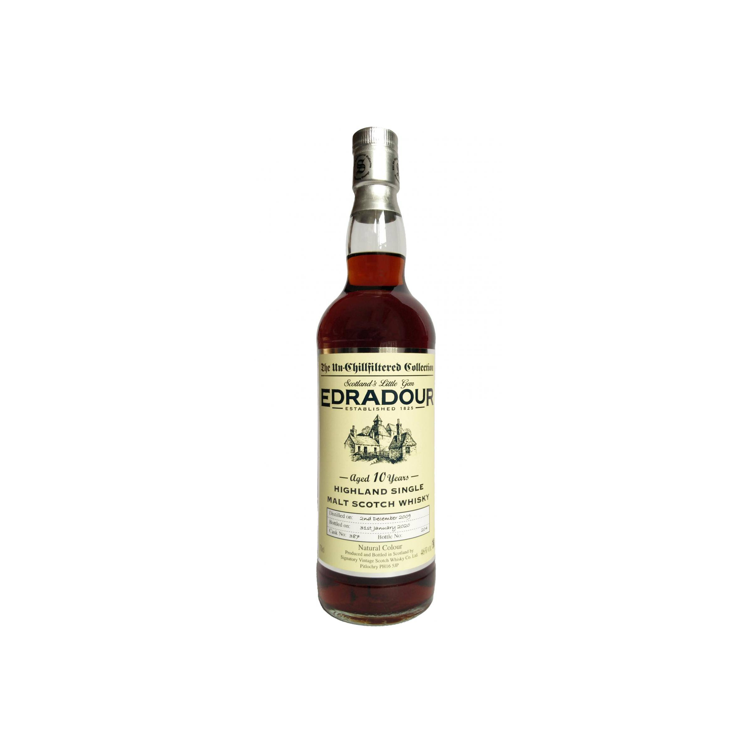 Edradour The Un-Chillfiltered Collection 2009 10 Years Single Malt Whisky