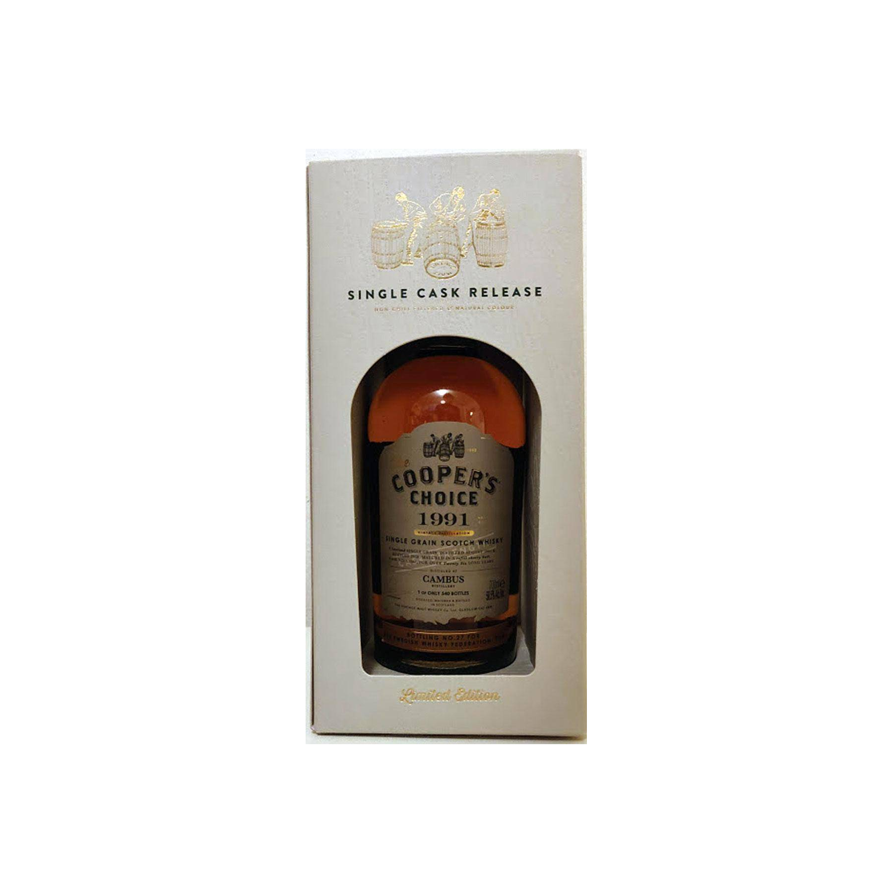 Cambus The Cooper's Choice 1991 26 Years Single Grain Whisky 2