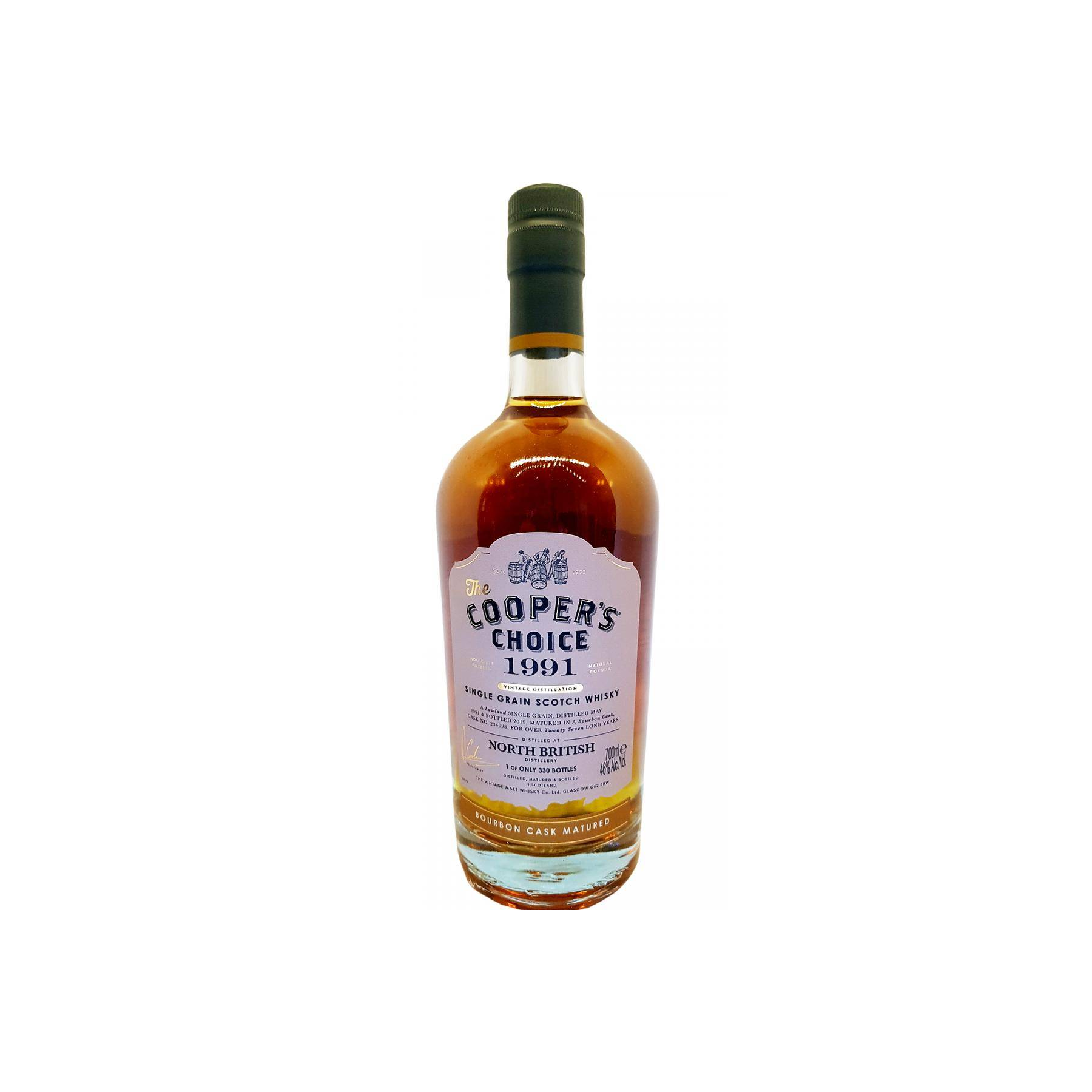 North British The Cooper's Choice 1991 27 Years Single Grain Whisky