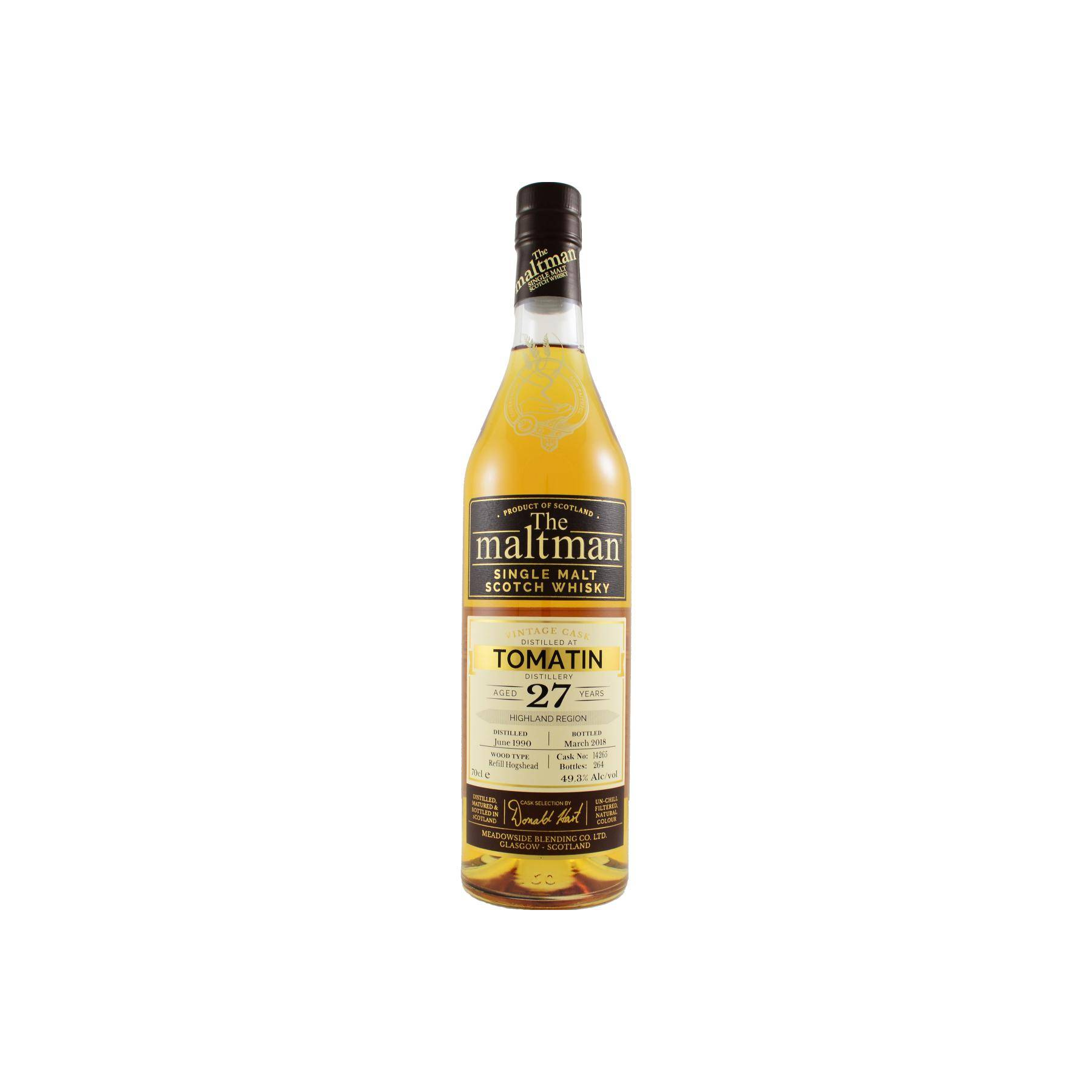 Tomatin 1990 27 Years Single Malt Whisky