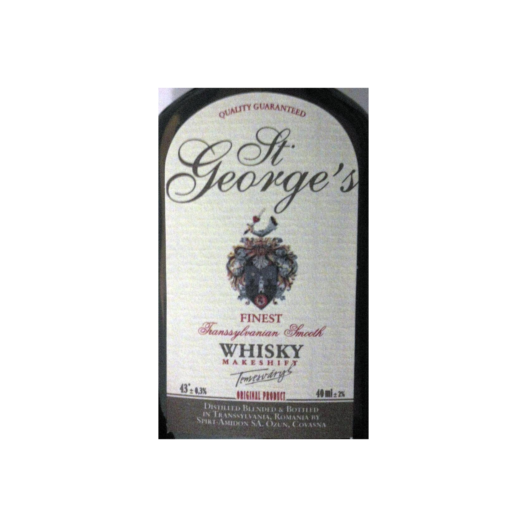St. Georges's Finest Transsylvanian smooth Whisky 2