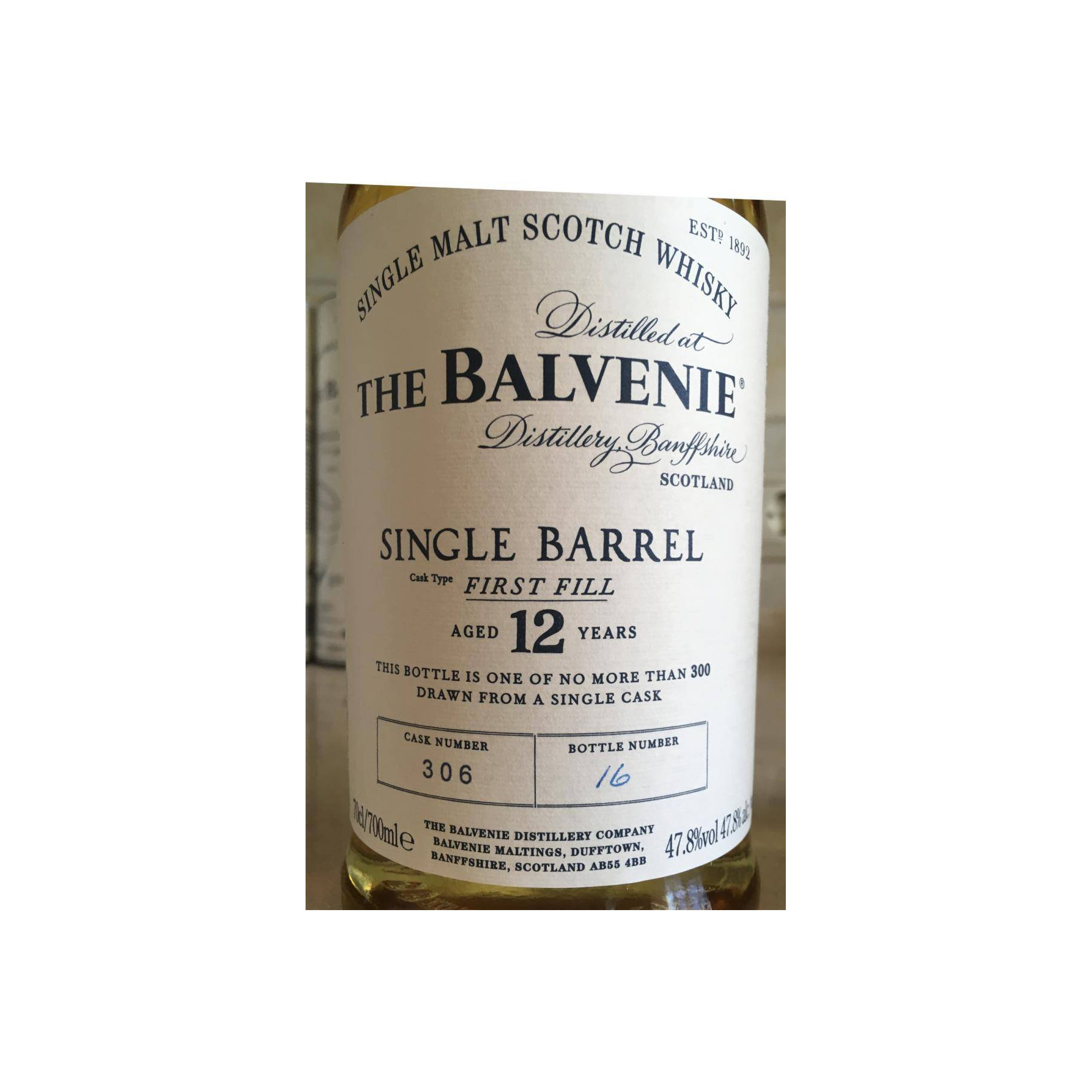 The Balvenie Single Cask 12 Years Single Malt Whisky