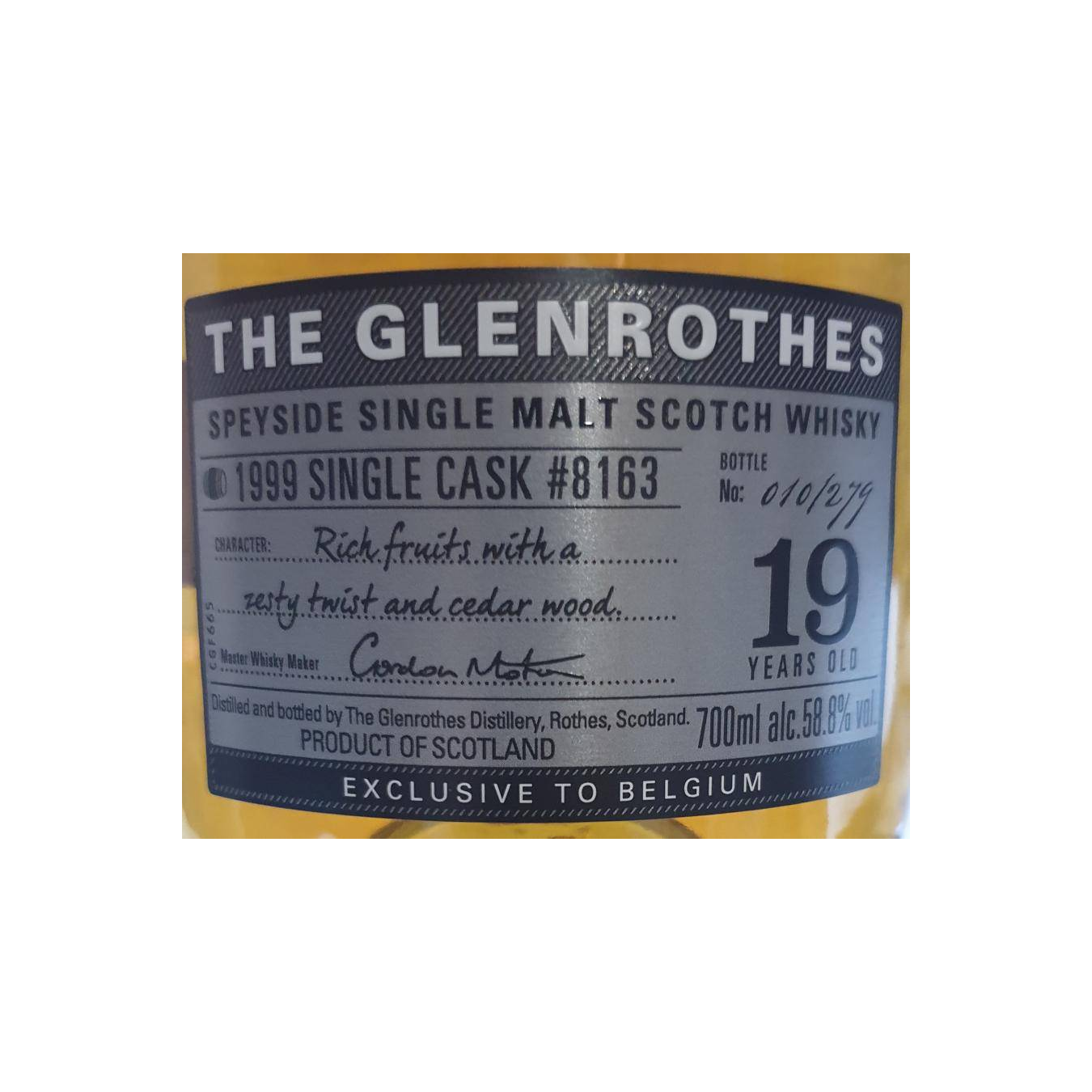 The Glenrothes 1999 19 Years Single Malt Whisky 2