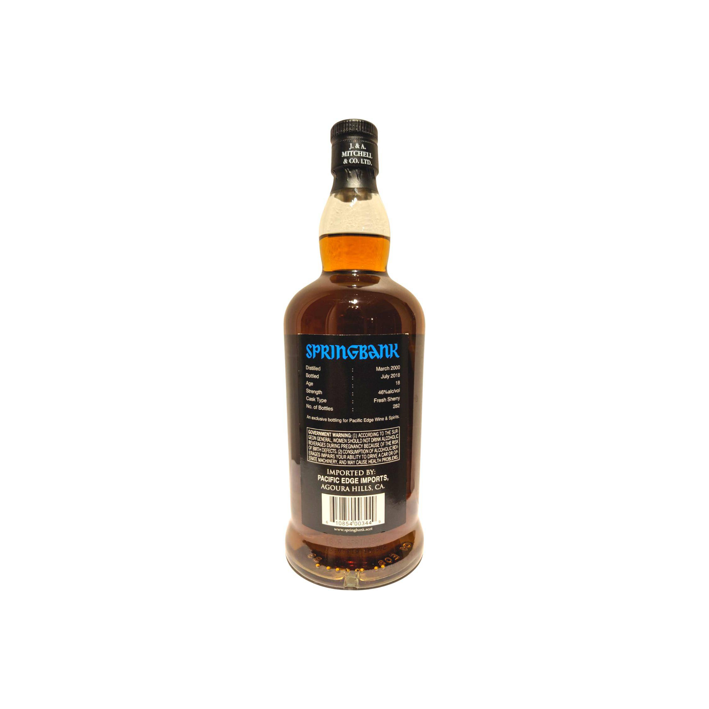 Springbank Single Cask 2000 18 Years Single Malt Whisky 2