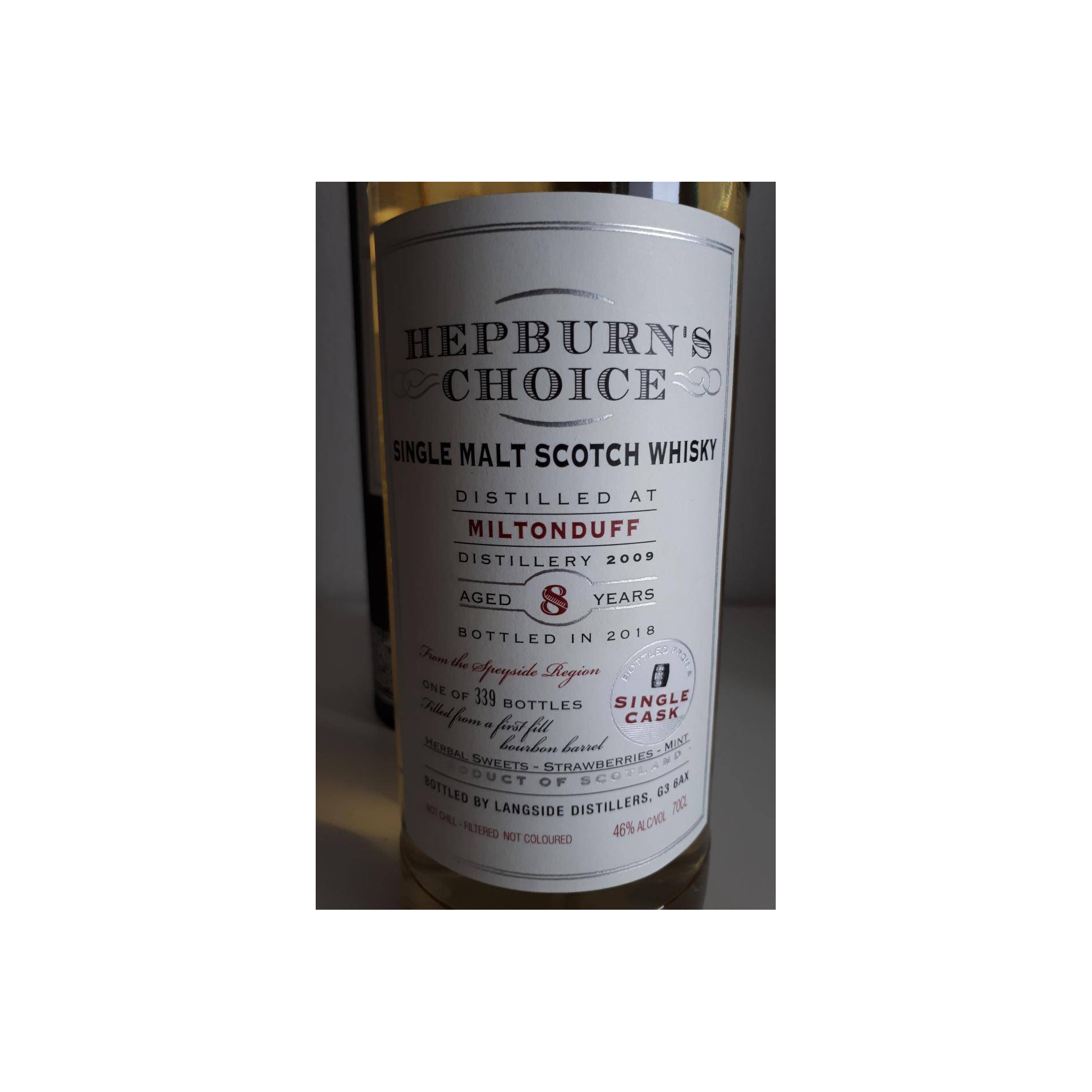 Miltonduff 2009 8 Years Single Malt Whisky 2