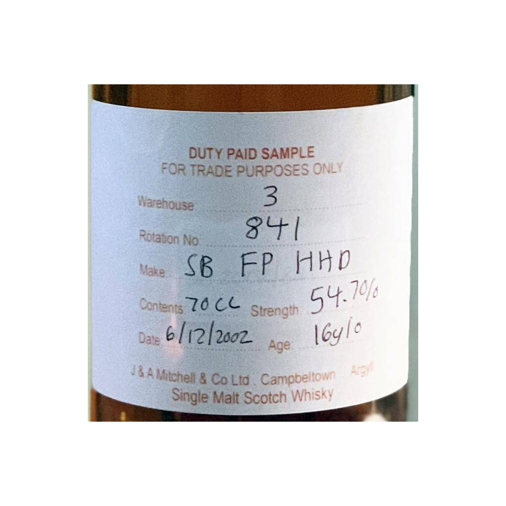 Springbank Duty Paid Sample - For Trade Purposes Only 2002 16 Years Single Malt Whisky