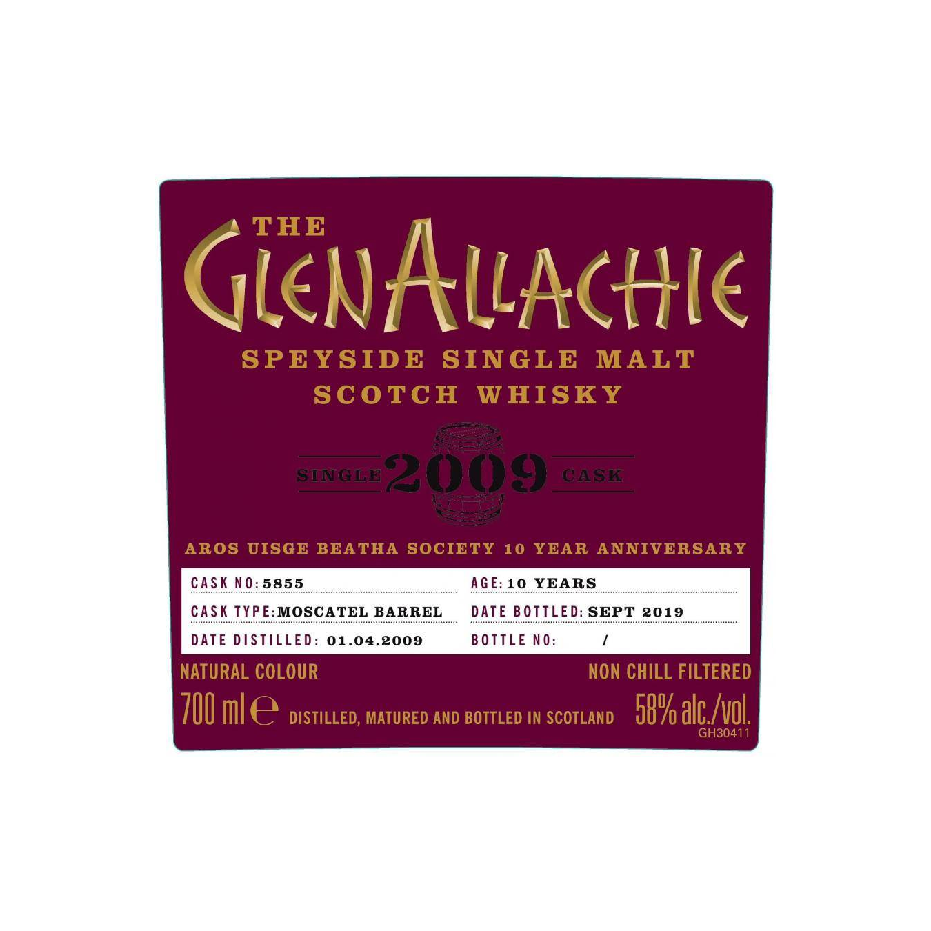The GlenAllachie Single Cask 2009 10 Years Single Malt Whisky