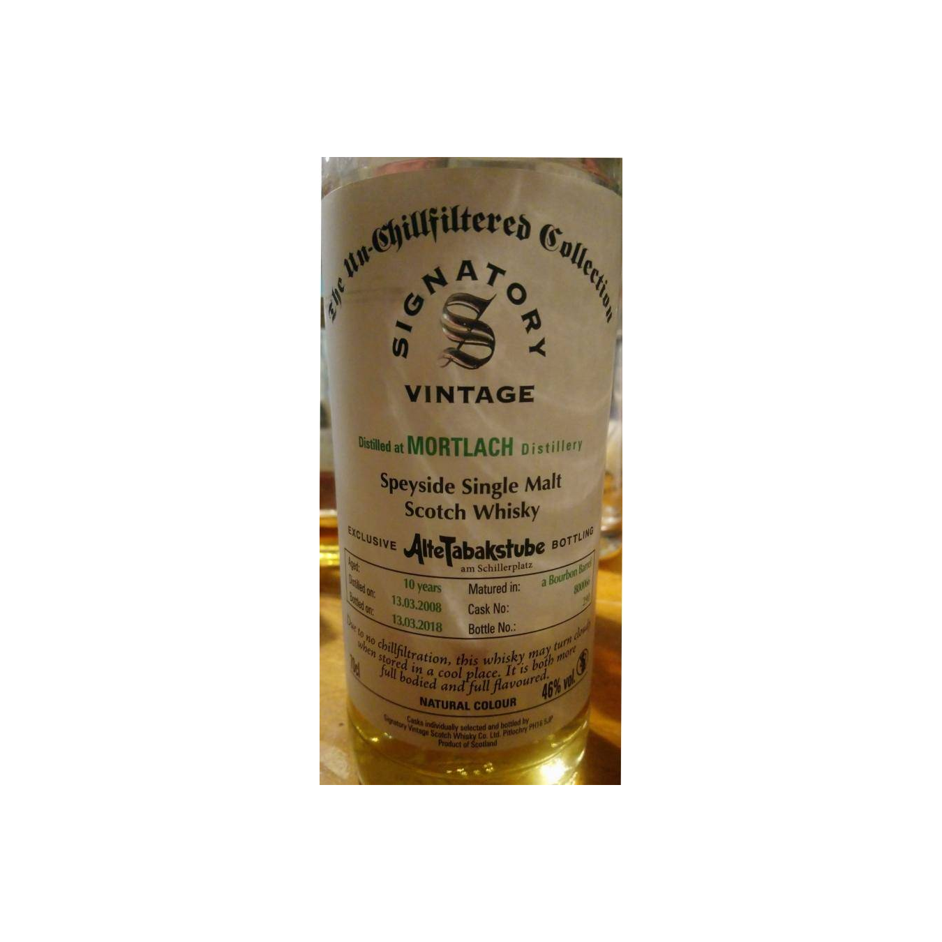 Mortlach The Un-Chillfiltered Collection 2008 10 Years Single Malt Whisky