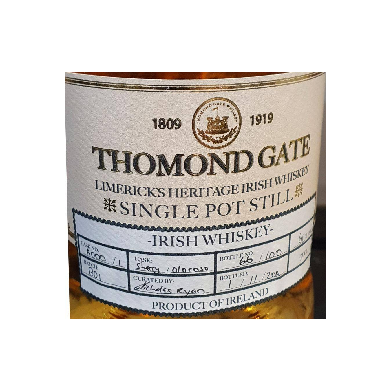 Thomond Gate Irish Whiskey TLS