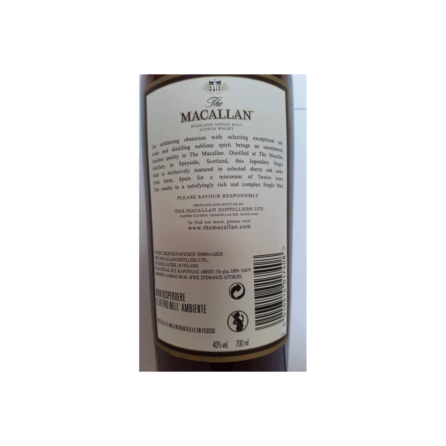 The Macallan 12 Years Single Malt Whisky 2