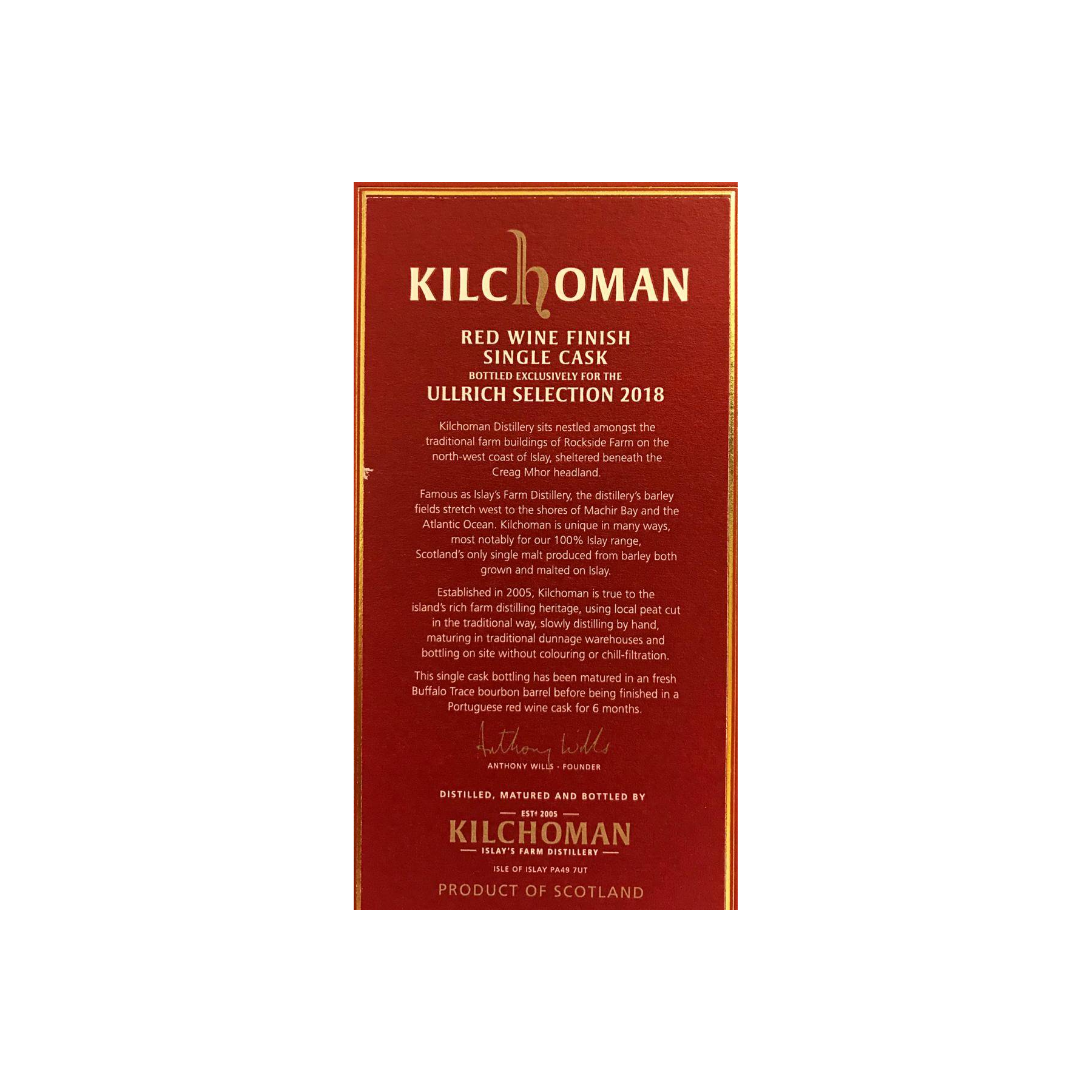 Kilchoman 2012 6 Years Single Malt Whisky 2
