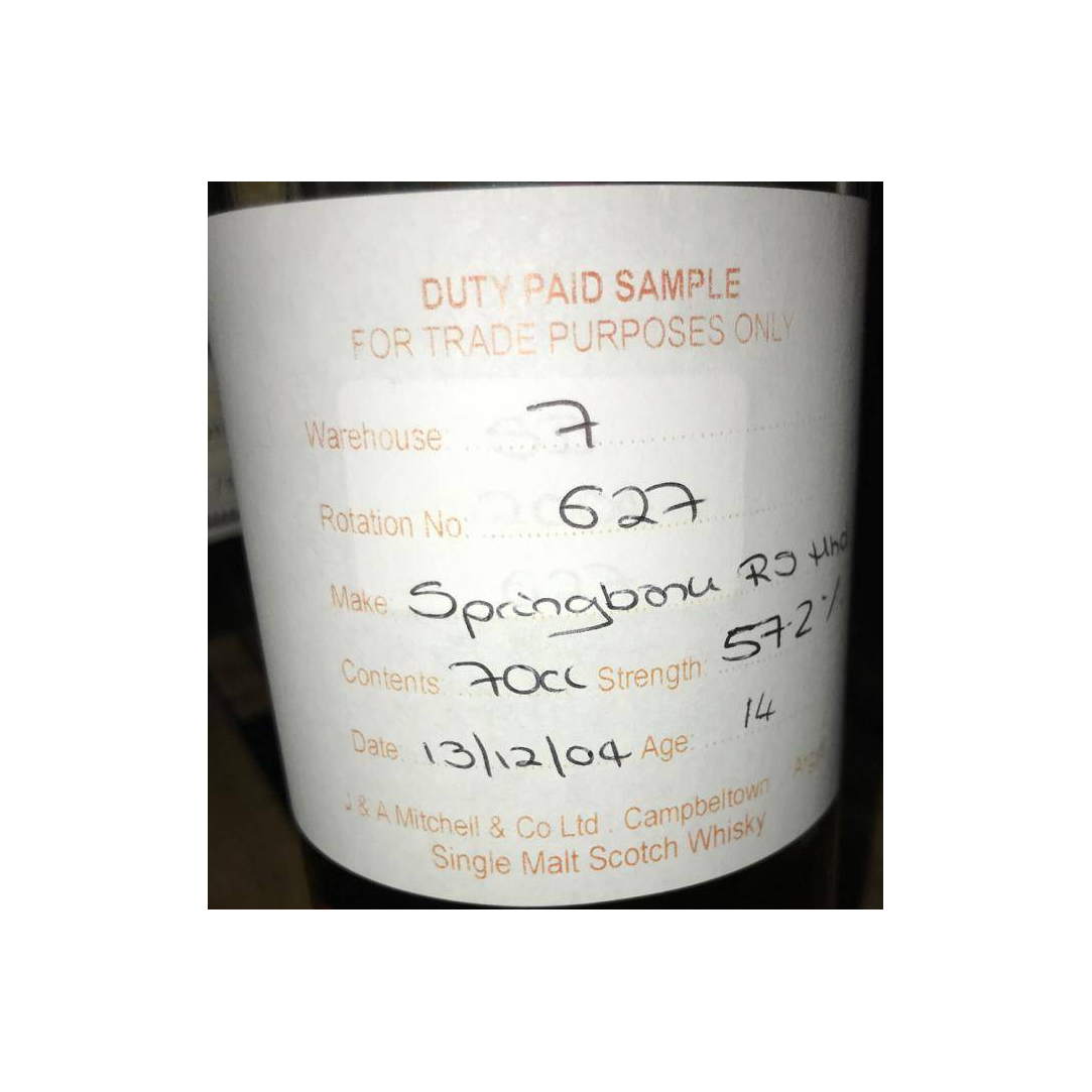 Springbank Duty Paid Sample - For Trade Purposes Only 2004 14 Years Single Malt Whisky