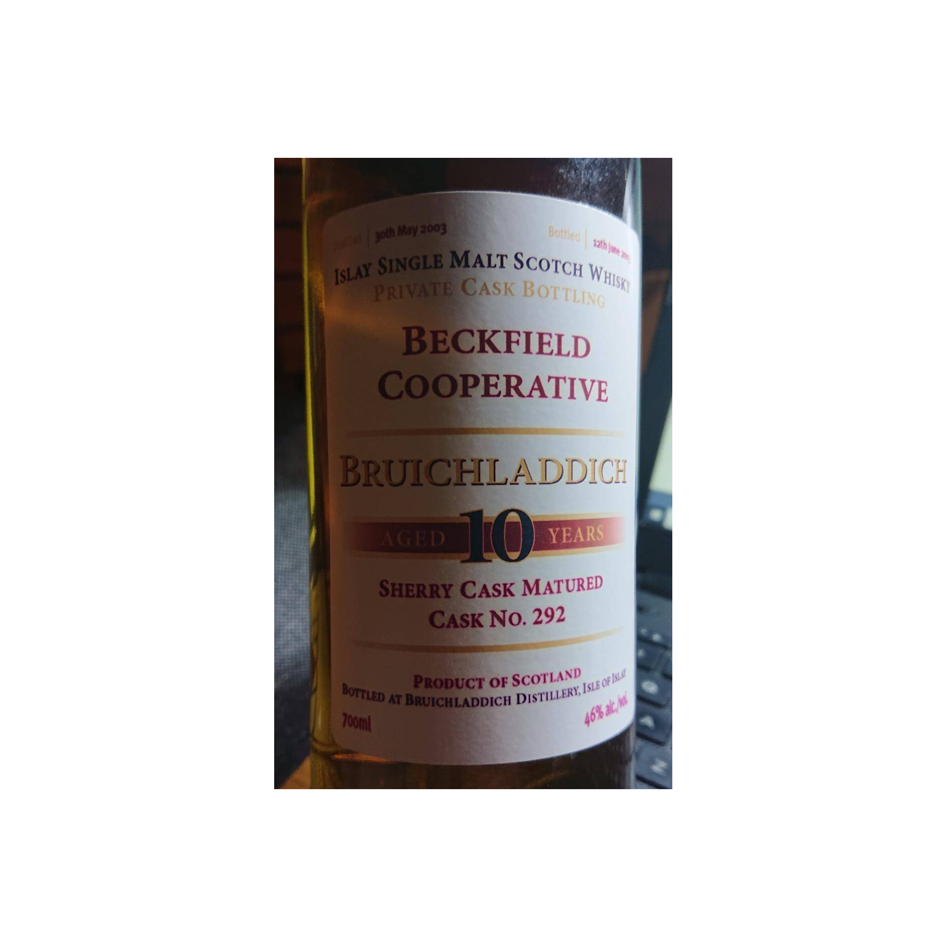 Bruichladdich 2003 10 Years Single Malt Whisky