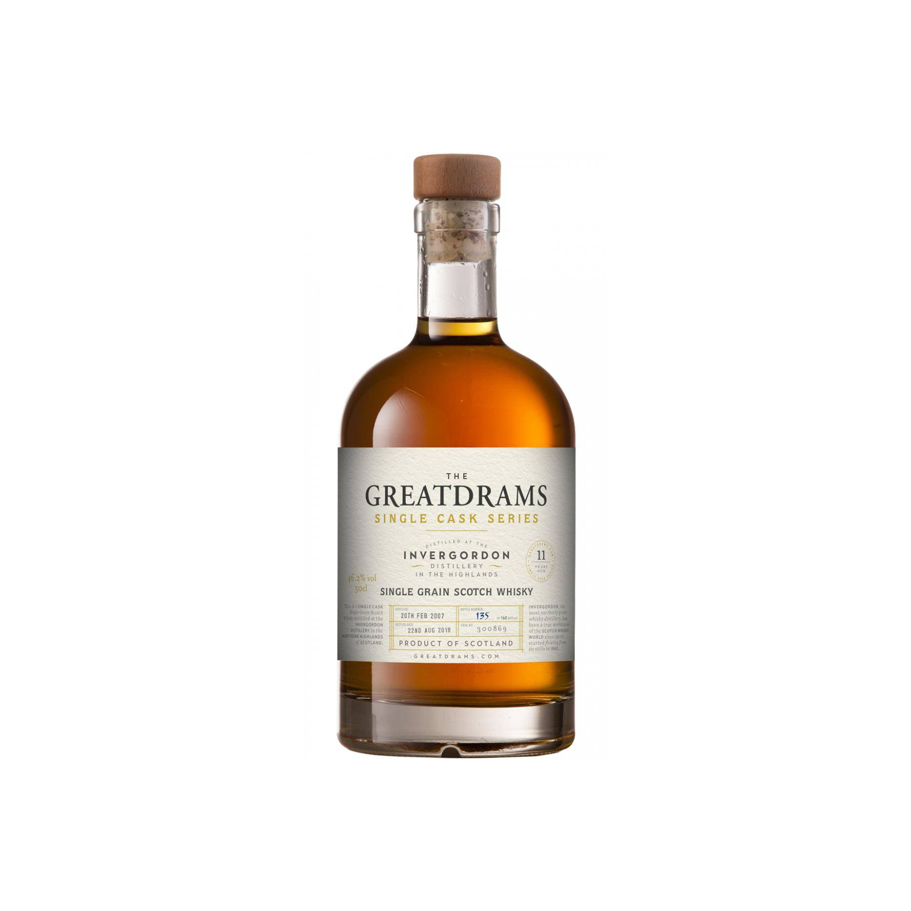 Invergordon Single Cask 2007 11 Years Single Grain Whisky 2