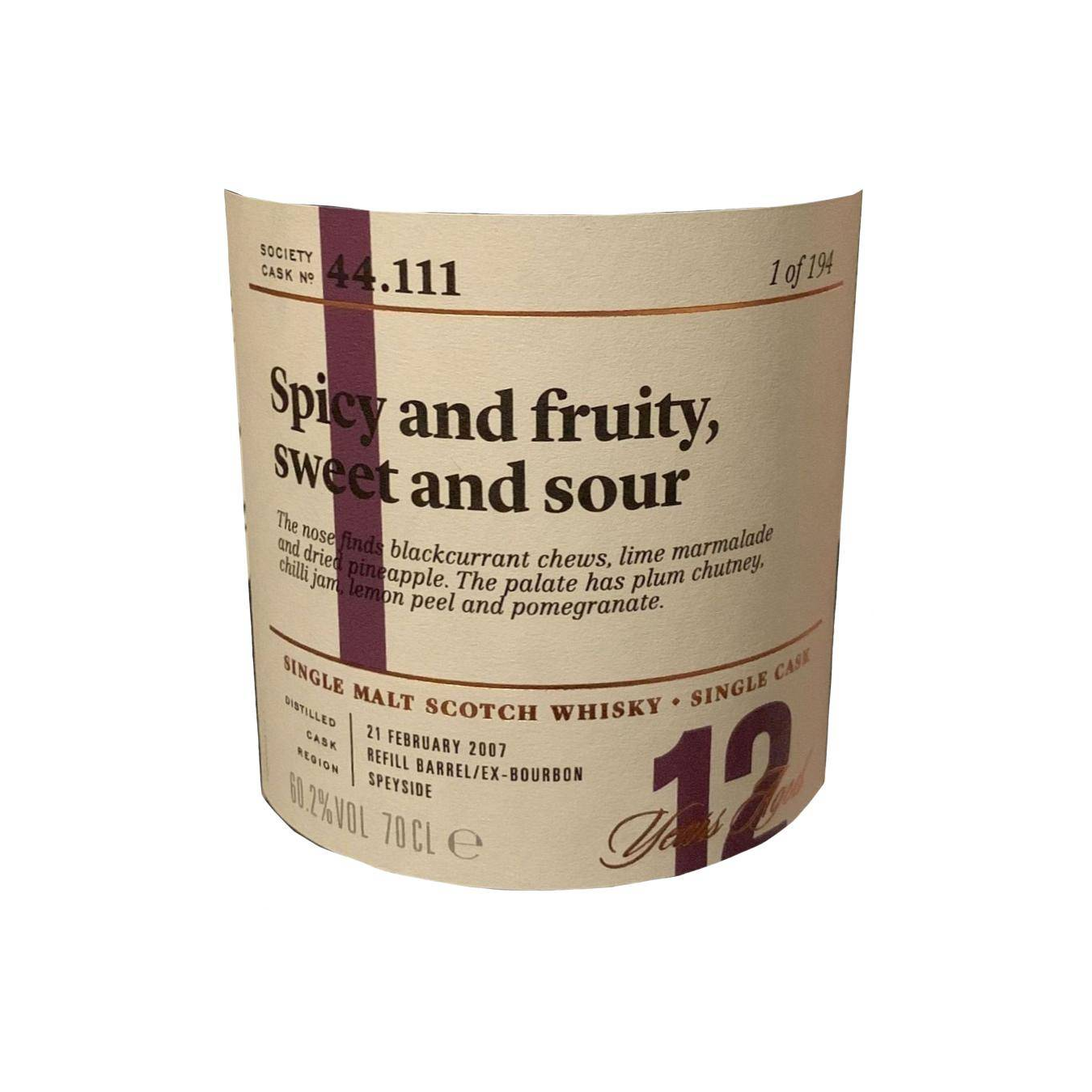The Scotch Malt Whisky Society 2007 12 Years Single Malt Whisky 2