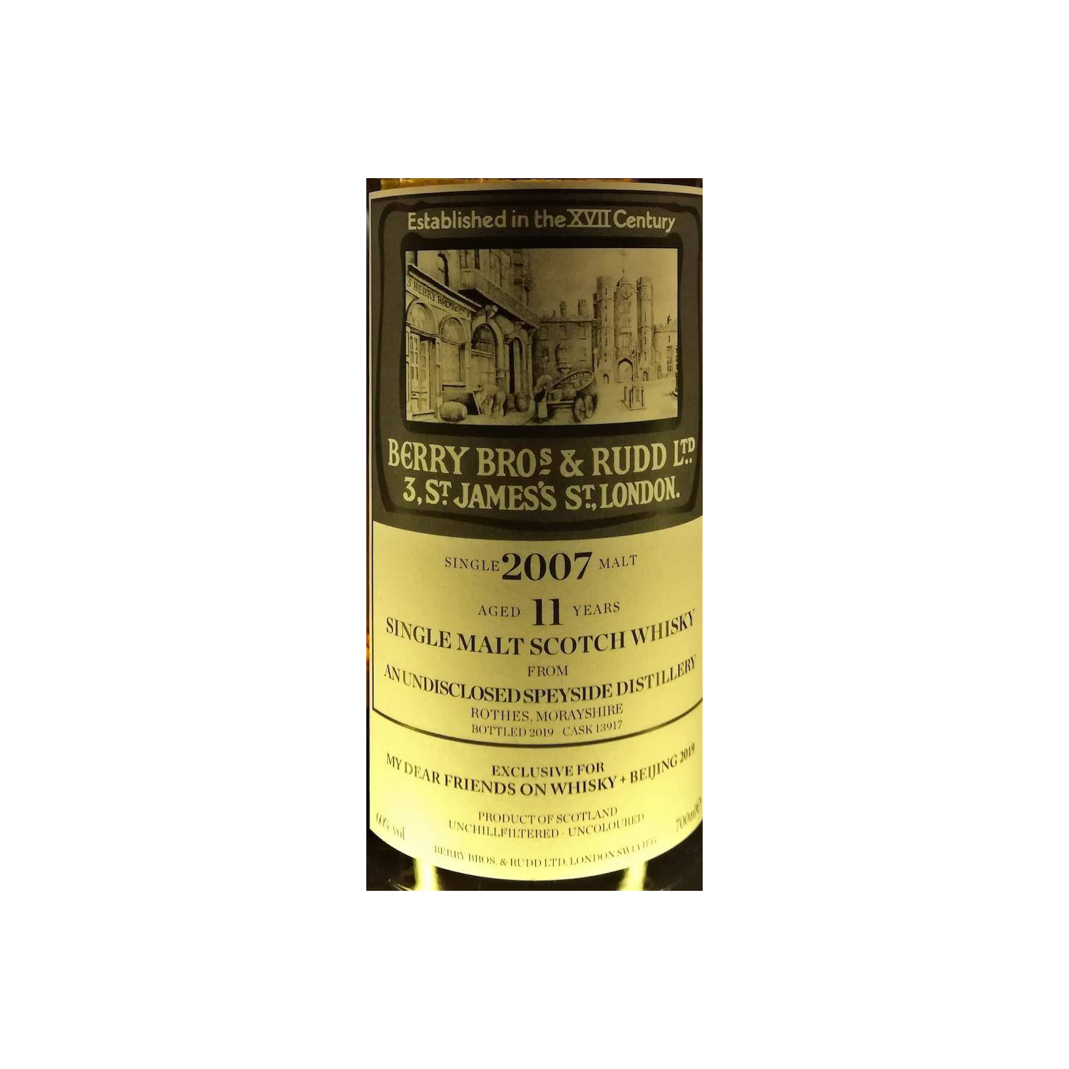 Berry Bros. & Rudd 2007 11 Years Single Malt Whisky