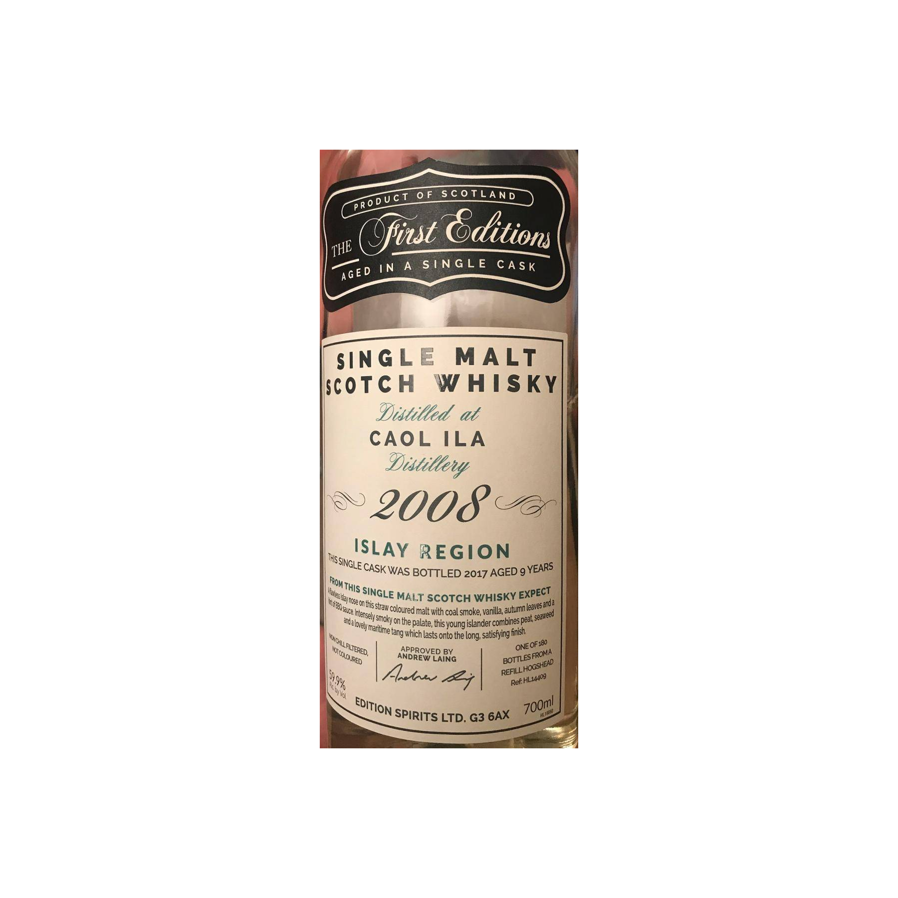 Caol Ila The First Editions 2008 9 Years Single Malt Whisky 2