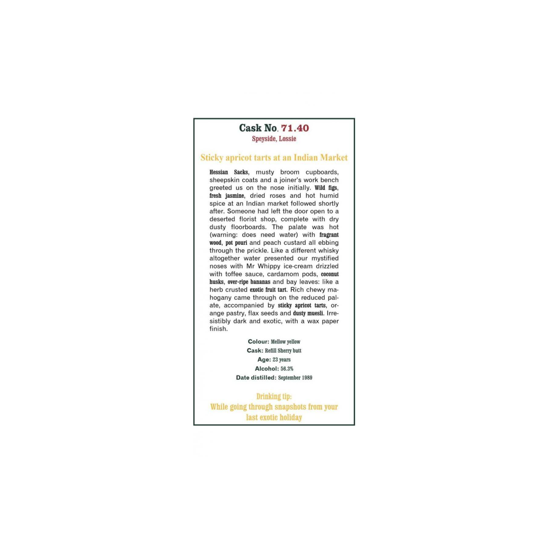 The Scotch Malt Whisky Society 1989 23 Years Single Malt Whisky