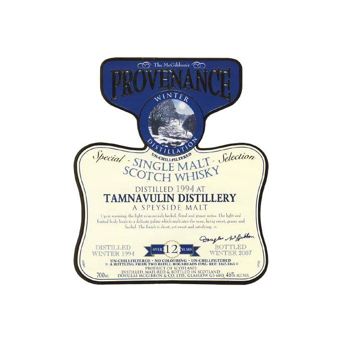 Tamnavulin McGibbon's Provenance 1994 12 Years Single Malt Whisky