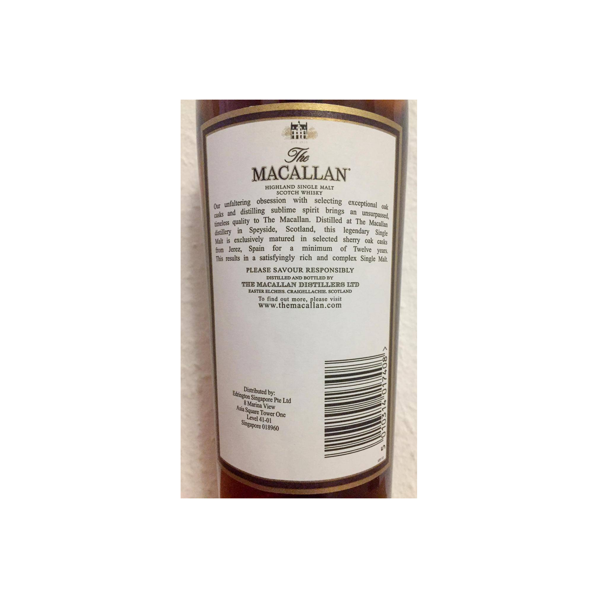 The Macallan 12 Years Single Malt Whisky 3