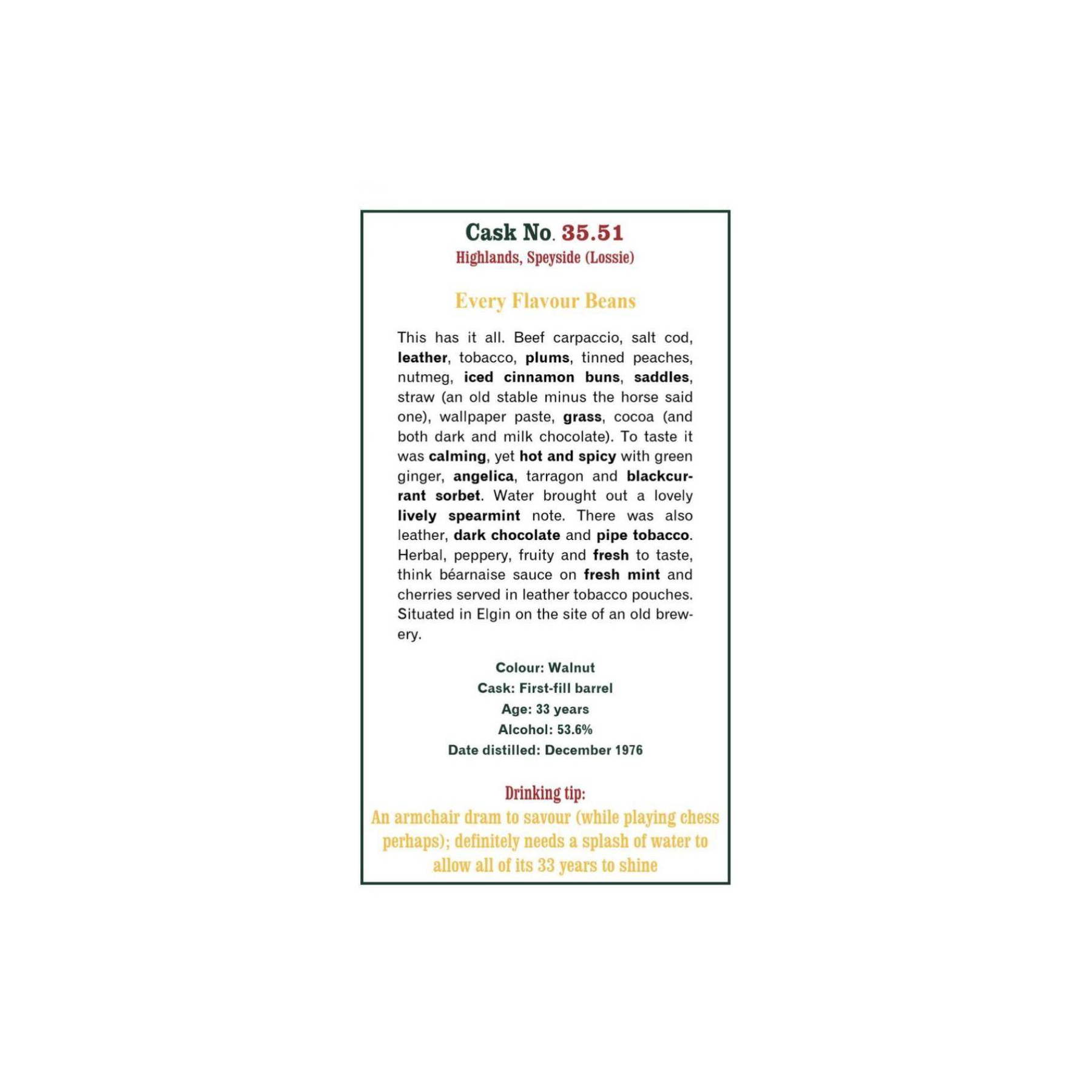 The Scotch Malt Whisky Society 1976 33 Years Single Malt Whisky
