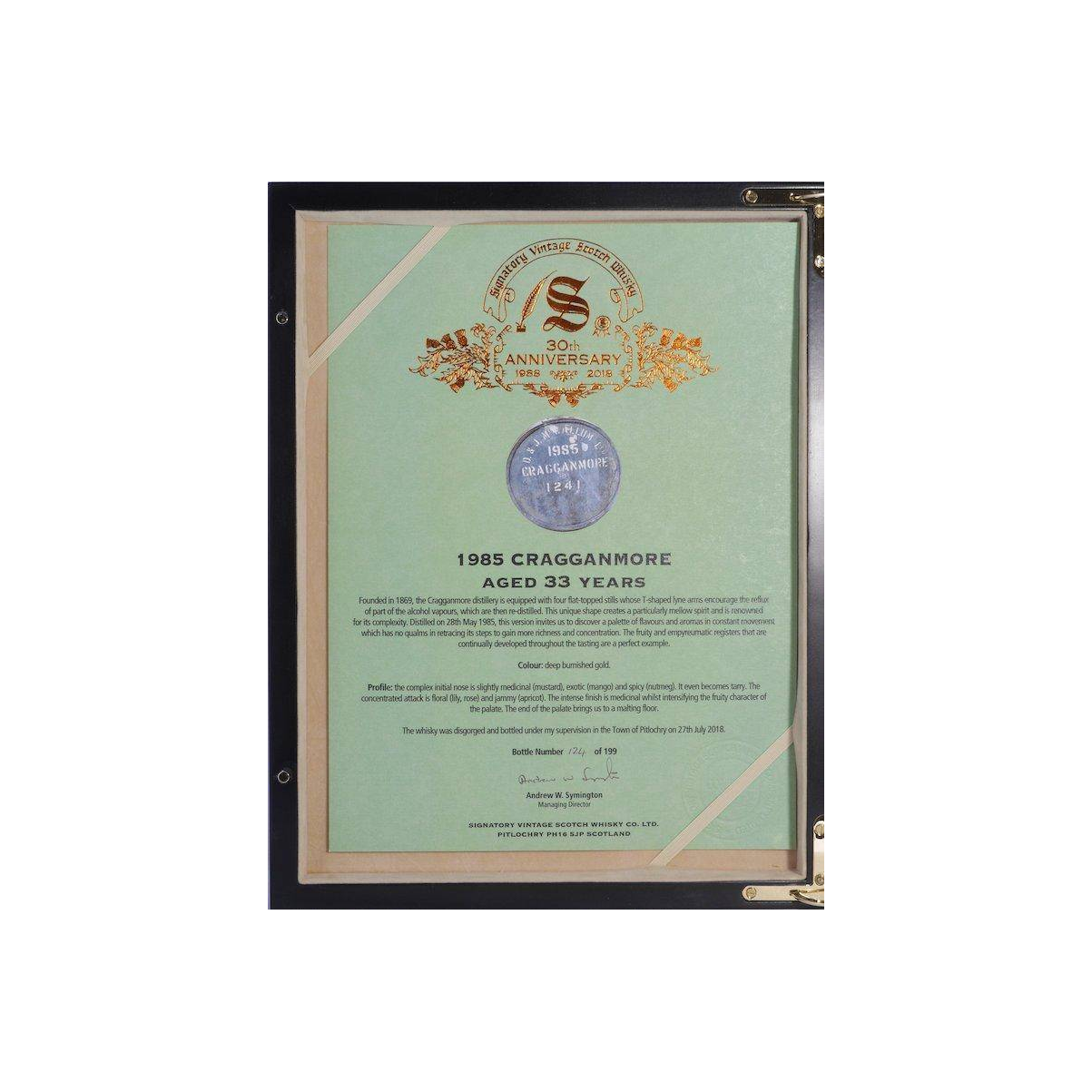 Cragganmore 1985 33 Years Single Malt Whisky 3