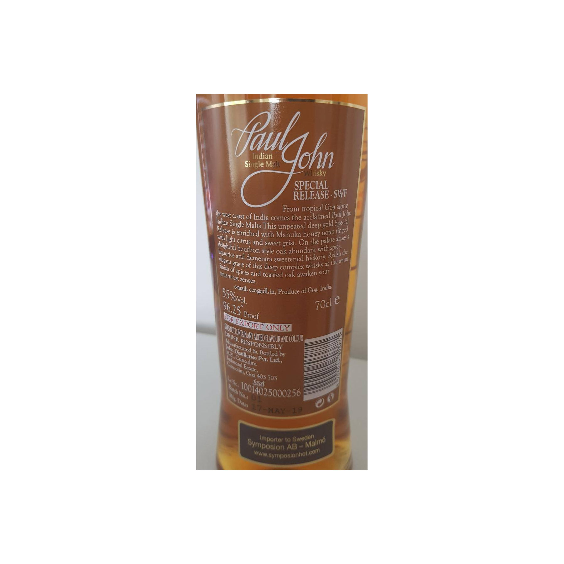 Paul John 2013 6 Years Single Malt Whisky 2