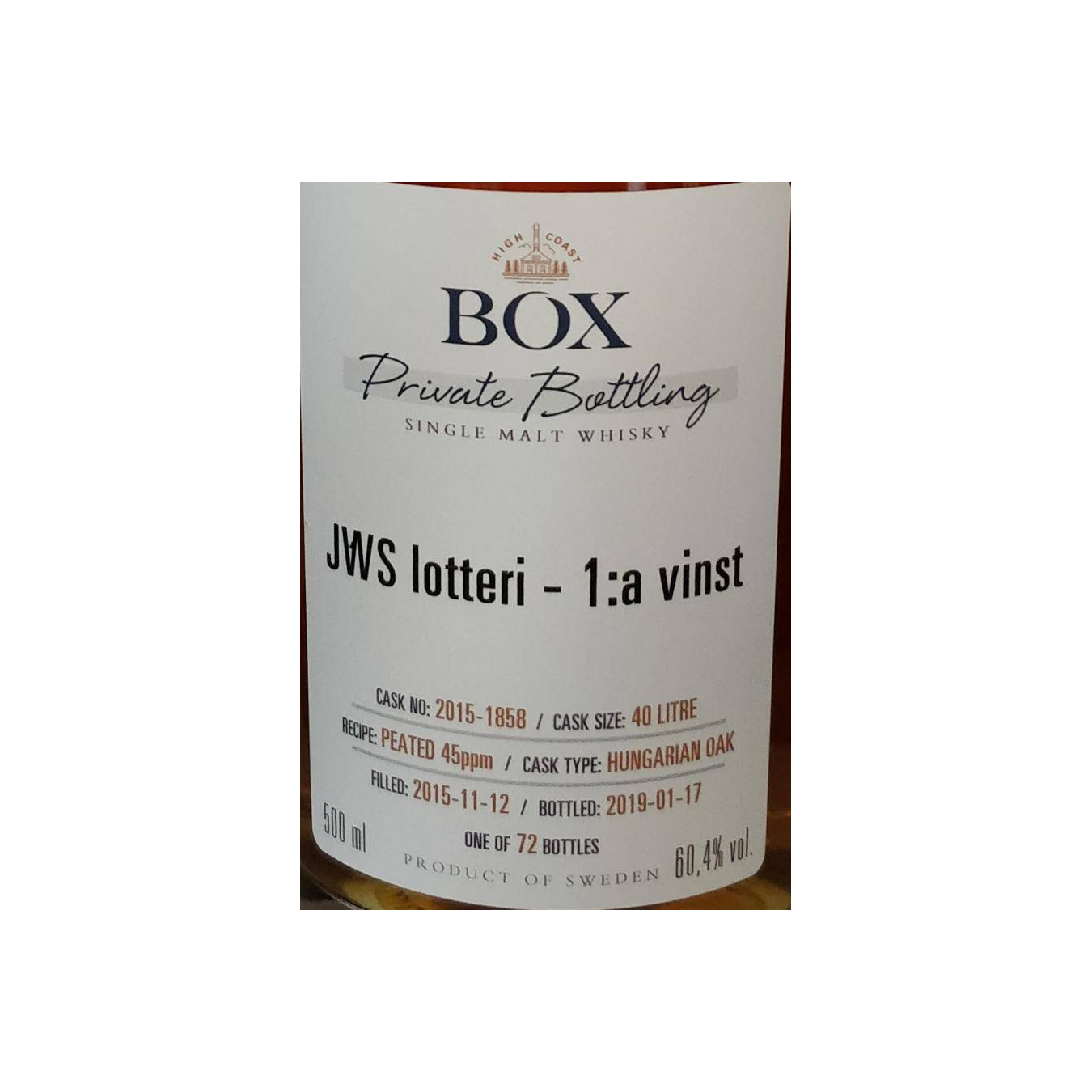 Compass Box Private Bottling 2015 3 Years Single Malt Whisky 2