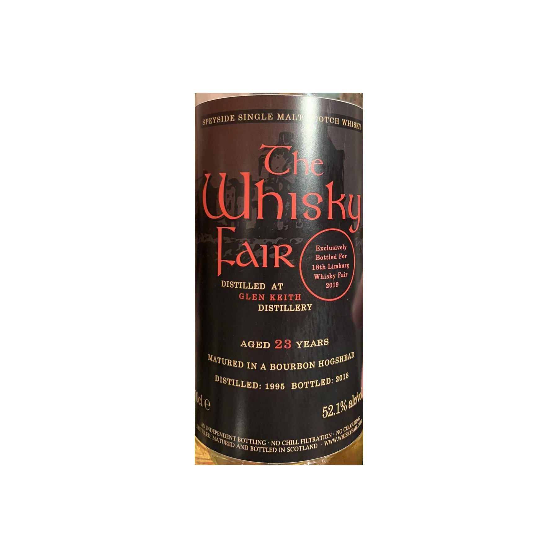 Glen Keith 1995 23 Years Single Malt Whisky