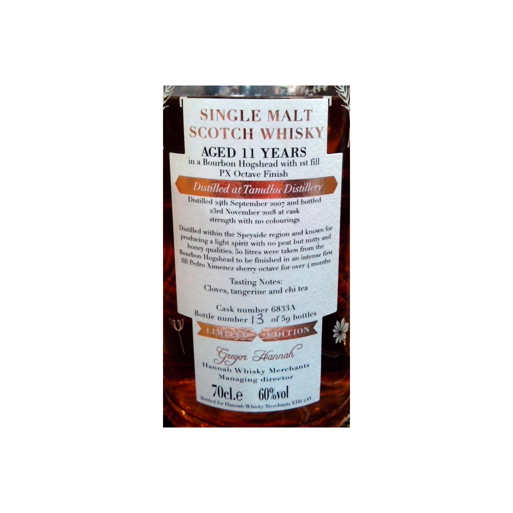 Tamdhu 2007 11 Years Single Malt Whisky 2