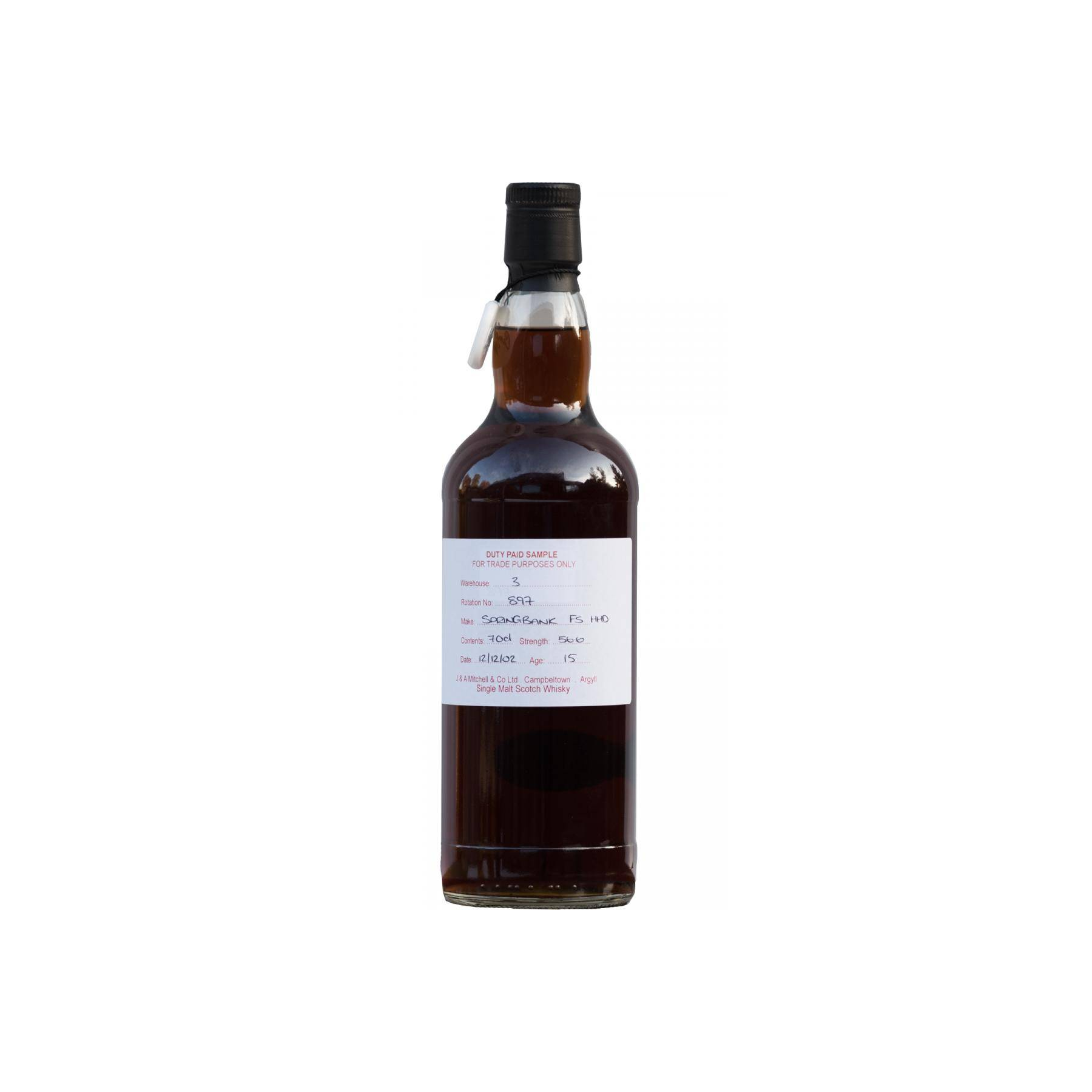 Springbank Duty Paid Sample - For Trade Purposes Only 2002 15 Years Single Malt Whisky