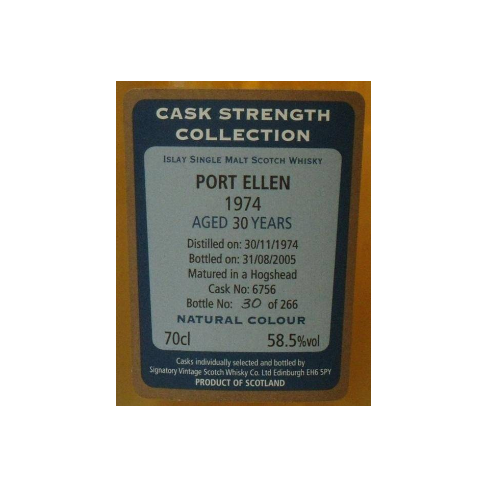 Port Ellen Cask Strength Collection 1974 30 Years Single Malt Whisky 2