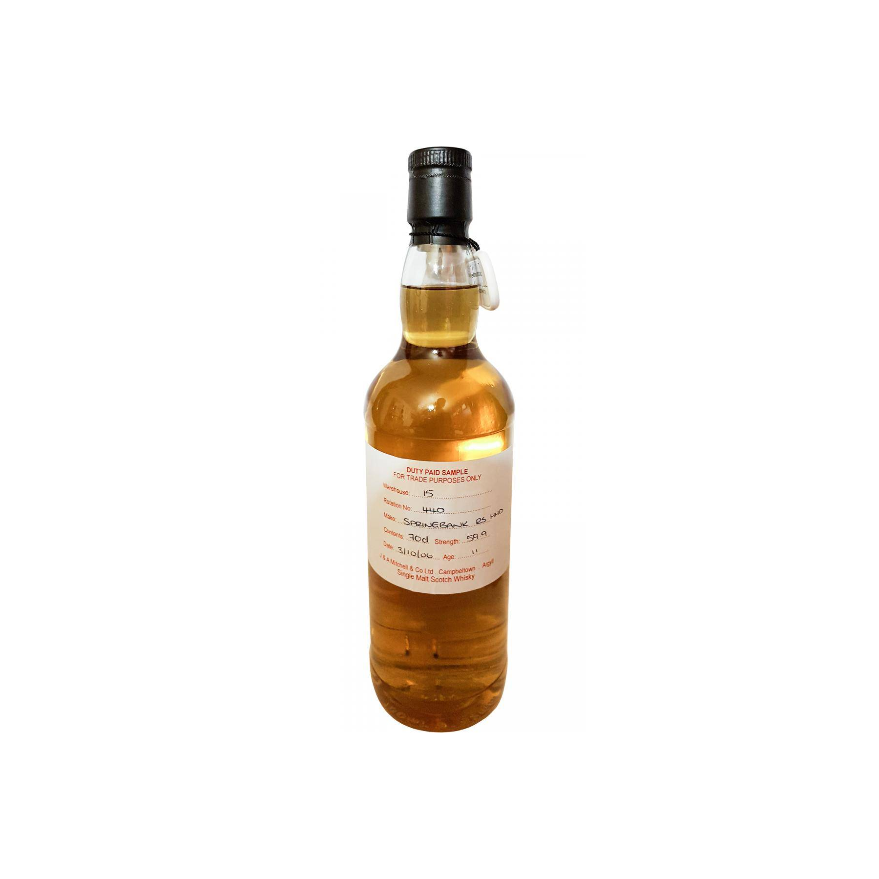 Springbank Duty Paid Sample - For Trade Purposes Only 2006 11 Years Single Malt Whisky