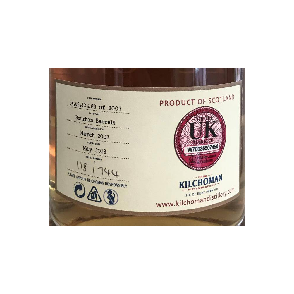 Kilchoman 2007 11 Years Single Malt Whisky 2