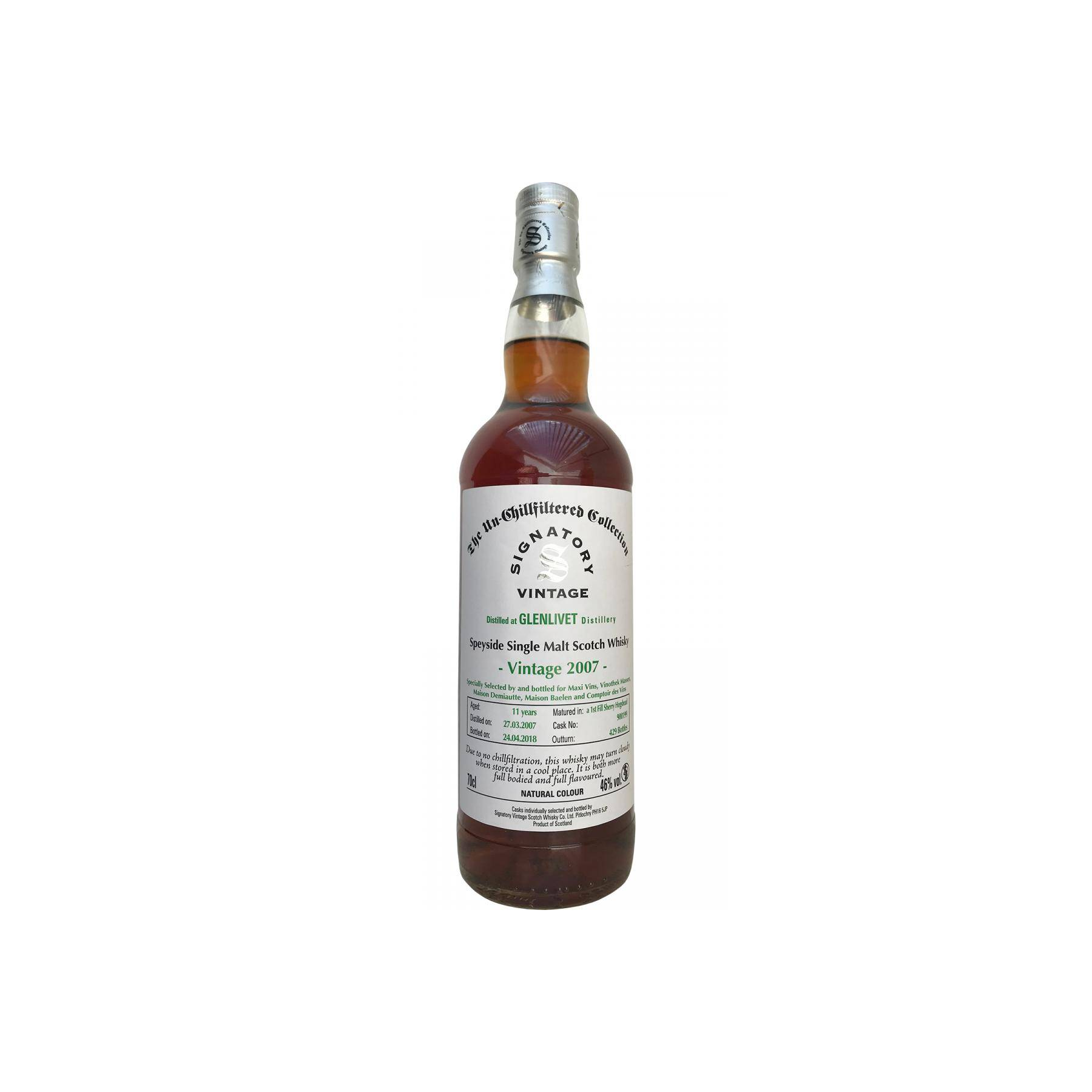 The Glenlivet The Un-Chillfiltered Collection 2007 11 Years Single Malt Whisky