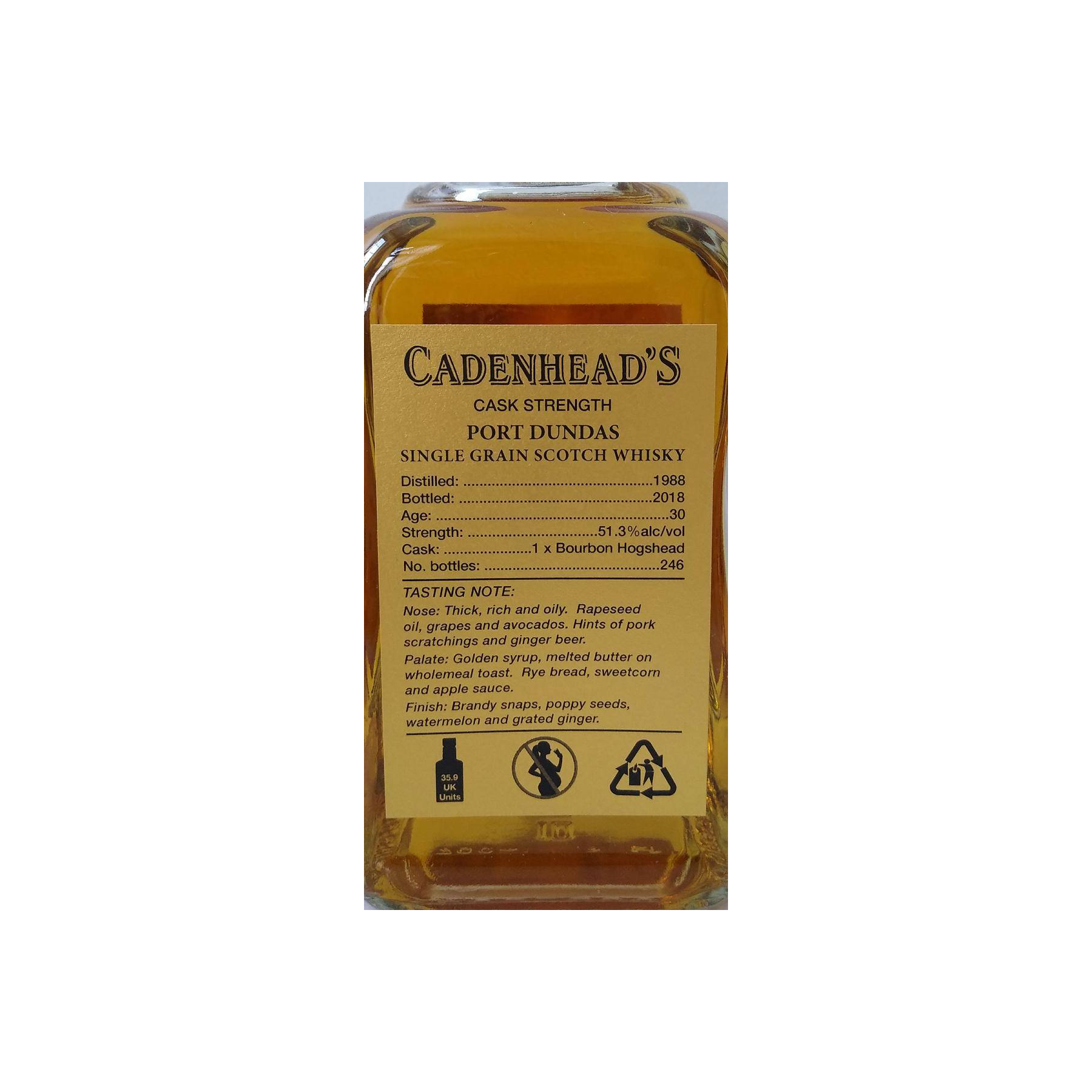 Port Dundas Single Cask 1988 30 Years Single Grain Whisky 2