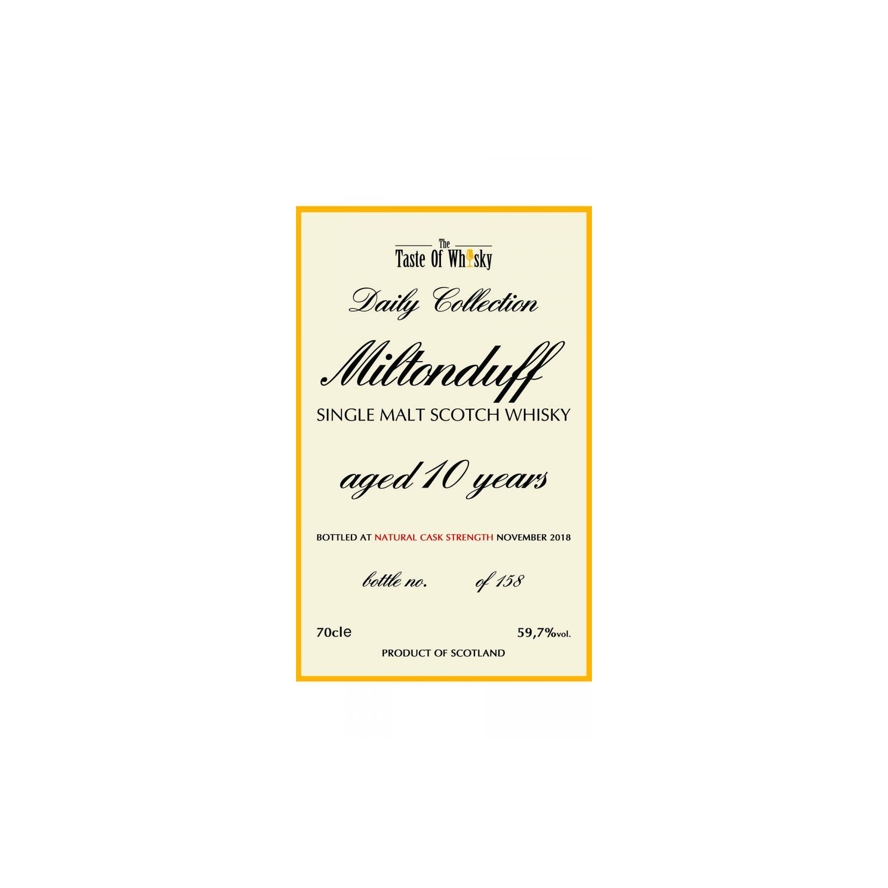 Miltonduff 2008 10 Years Single Malt Whisky 2
