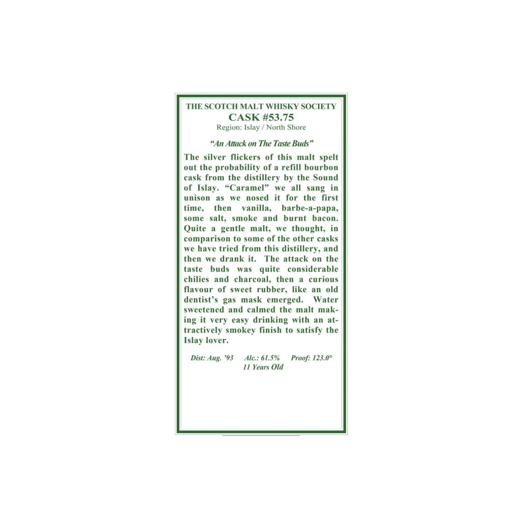 The Scotch Malt Whisky Society 1993 11 Years Single Malt Whisky