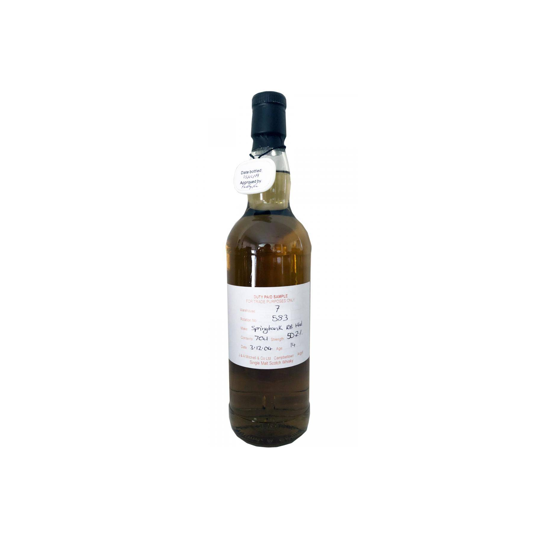 Springbank Duty Paid Sample - For Trade Purposes Only 2004 14 Years Single Malt Whisky