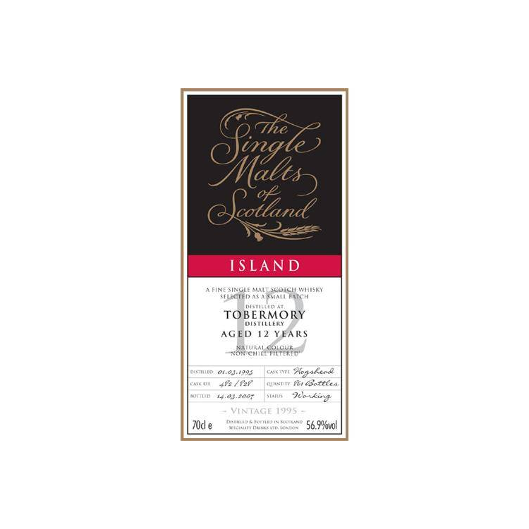 Tobermory The Single Malts of Scotland 1995 12 Years Single Malt Whisky 2