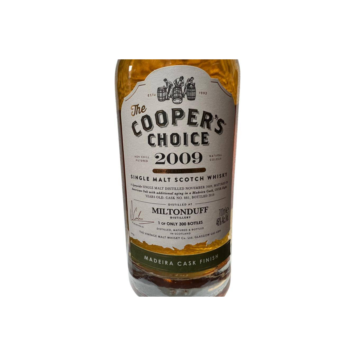 Miltonduff The Cooper's Choice 2009 8 Years Single Malt Whisky 3