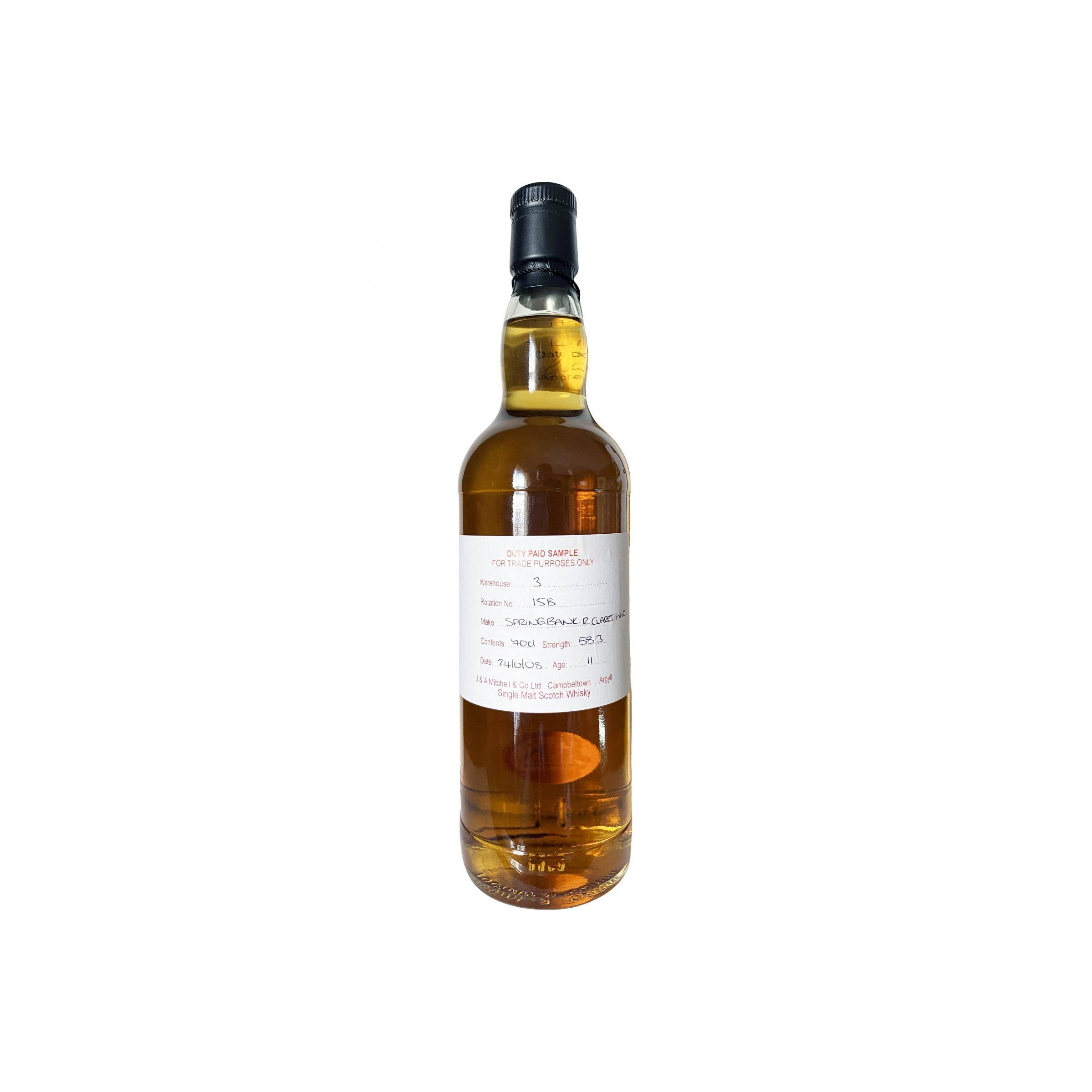 Springbank Duty Paid Sample - For Trade Purposes Only 2008 11 Years Single Malt Whisky