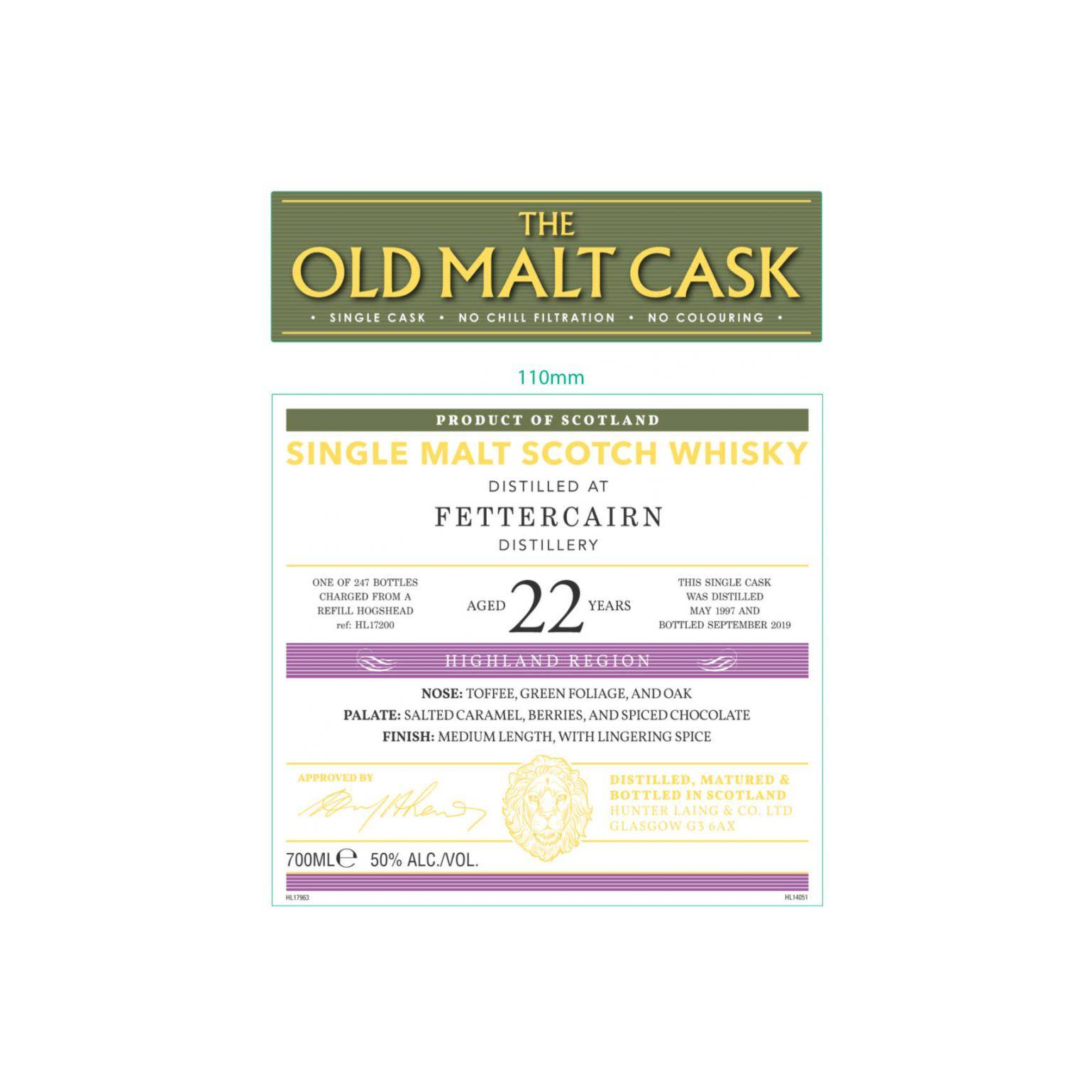 Fettercairn Old Malt Cask 1997 22 Years Single Malt Whisky